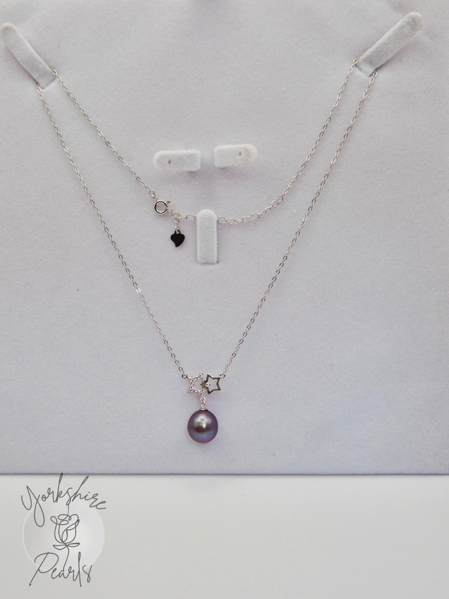 Edison Drop Twinkly Star Necklace - Sterling Silver