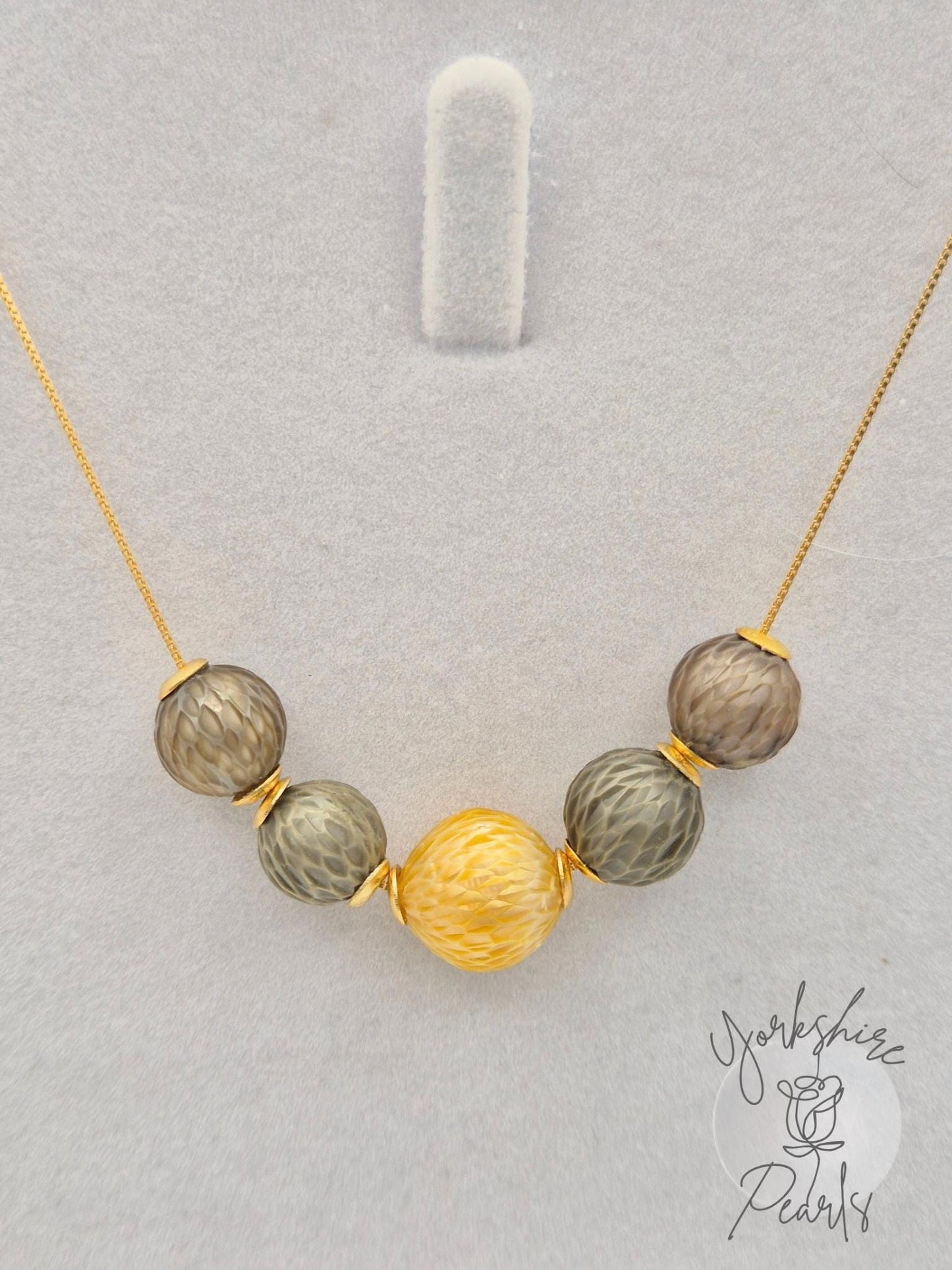 Black Tahitian & South Sea Golden LuLu Necklace in Sterling Silver