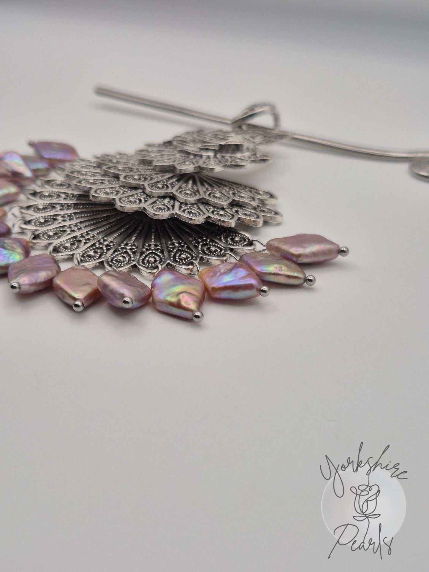 The Peacock Pearl Hair Pin