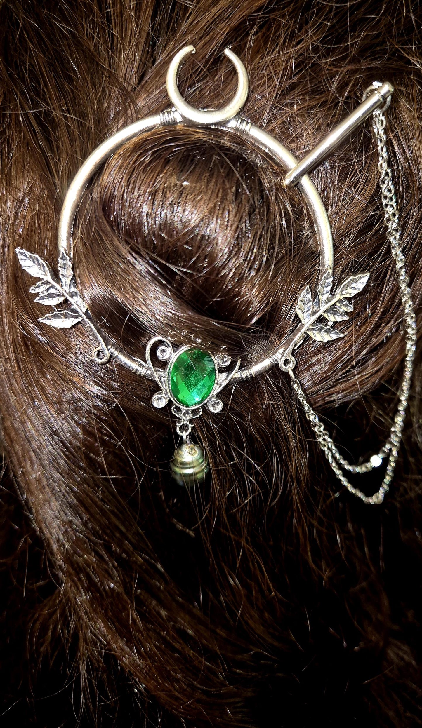 Vintage Black Tahitian Hair Pin