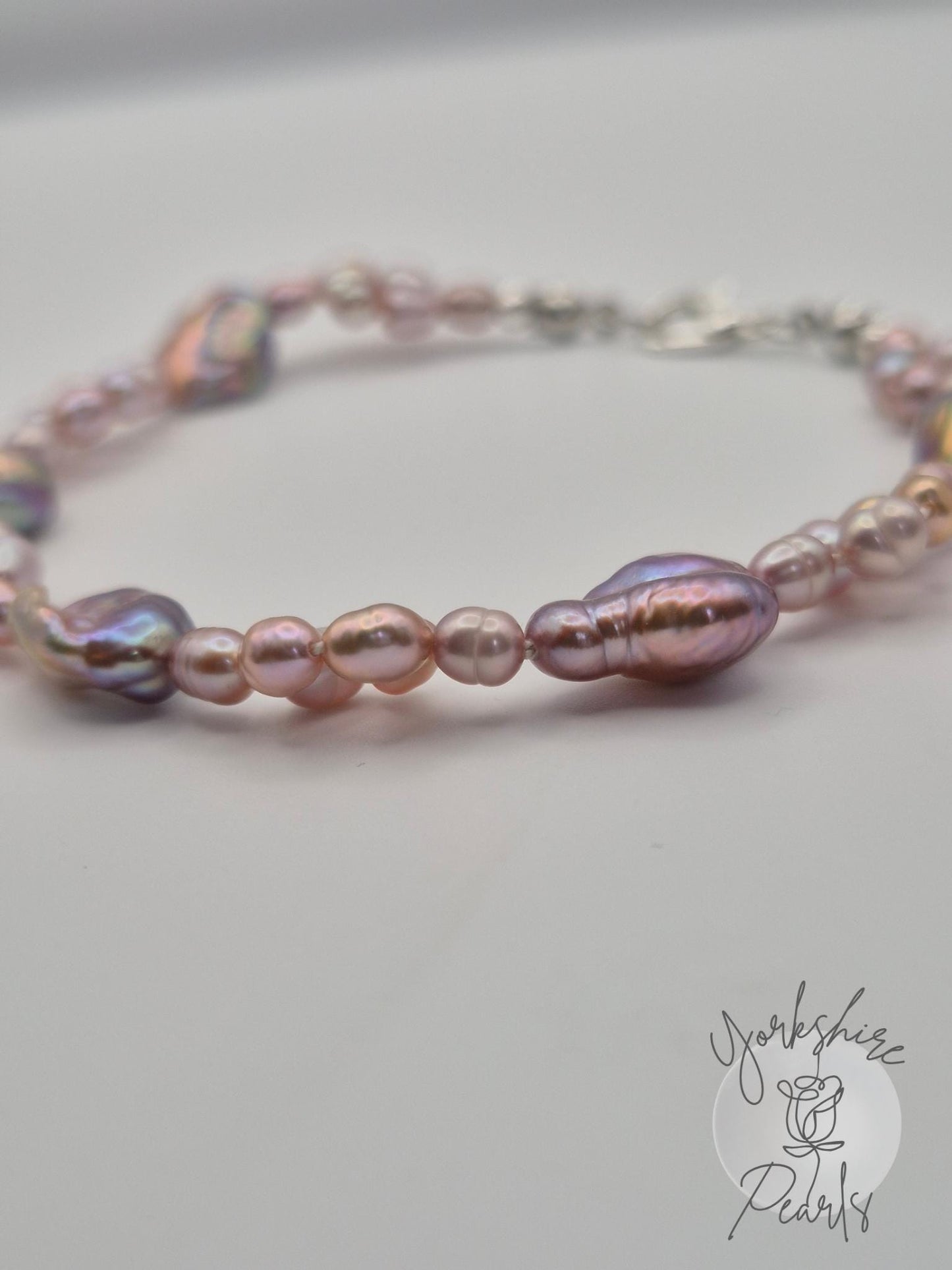 XL Keshi & Multi Pearl Design Bracelet