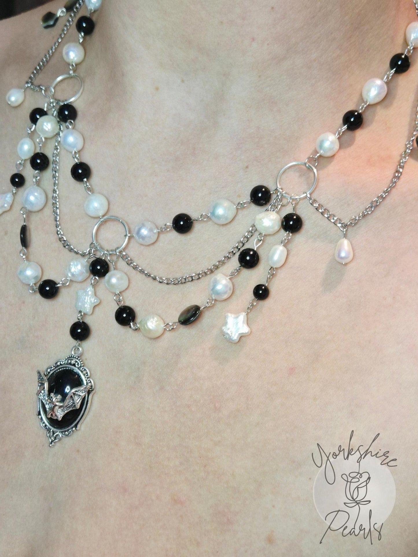 The Multi Strand Gothic Pearl Necklace