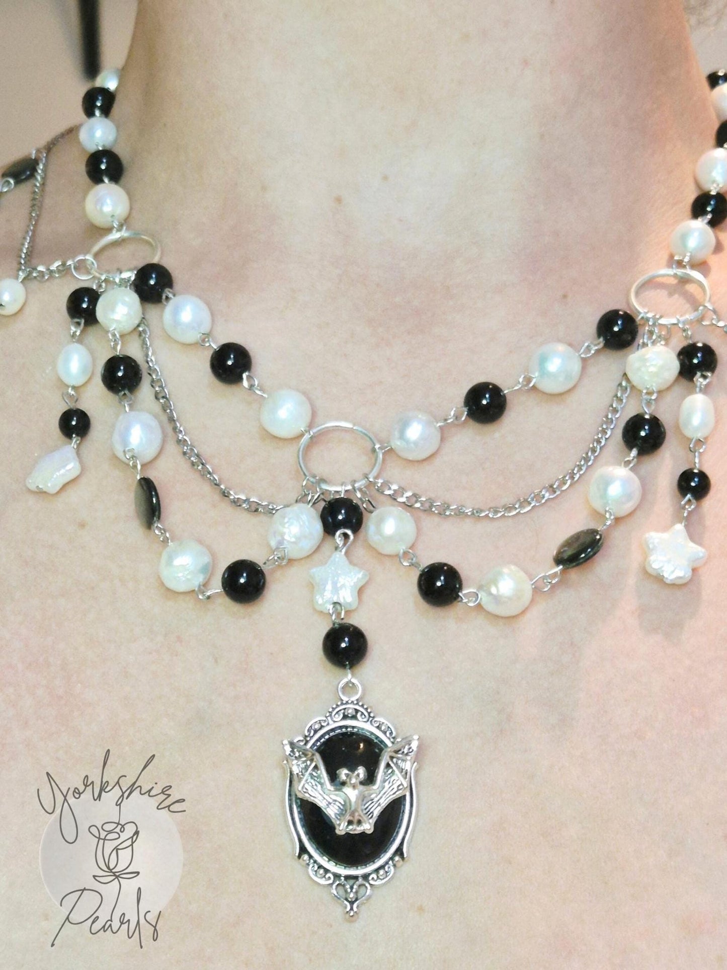 The Multi Strand Gothic Pearl Necklace