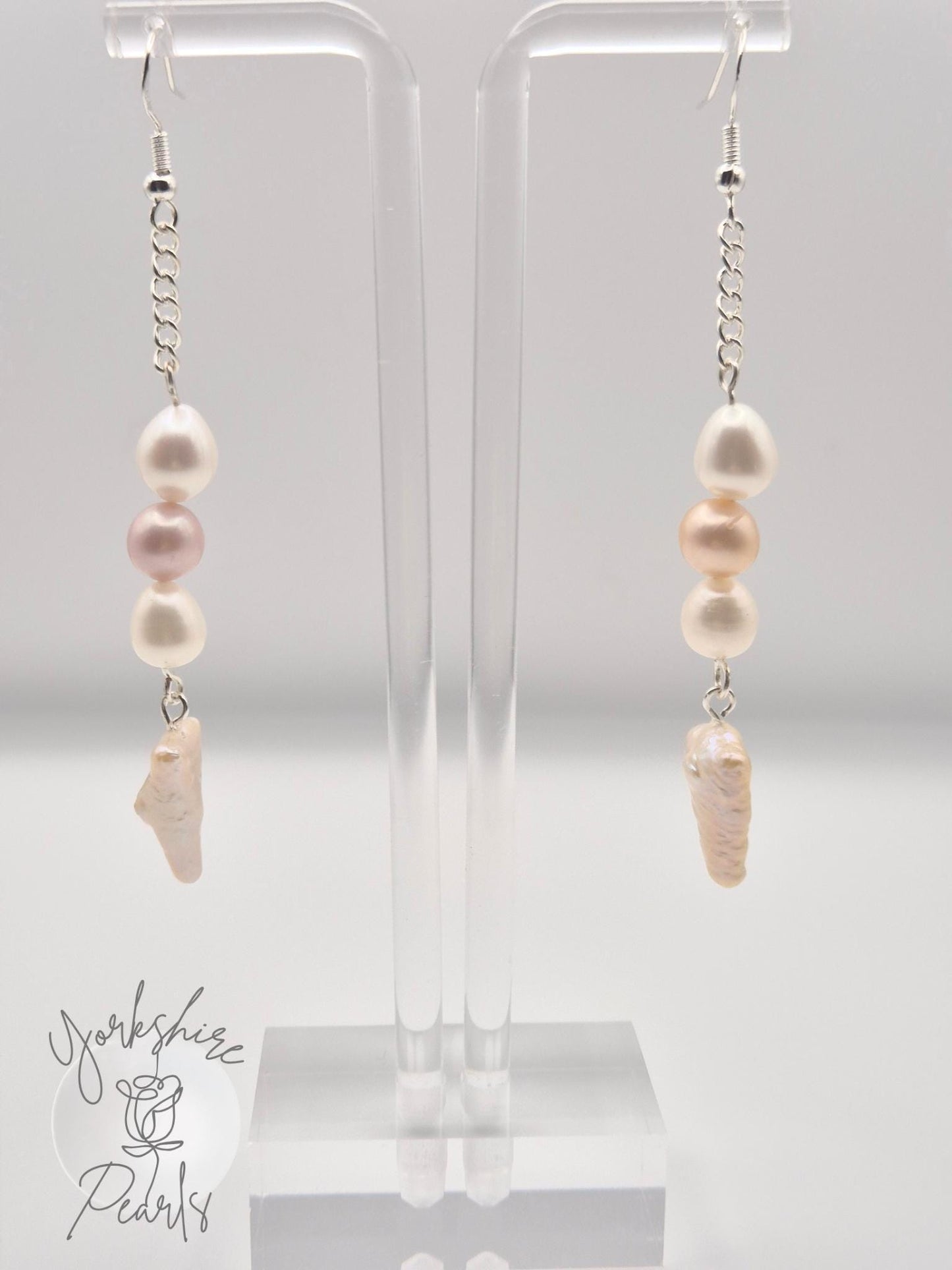 Multiple Pearl Drop Earrings