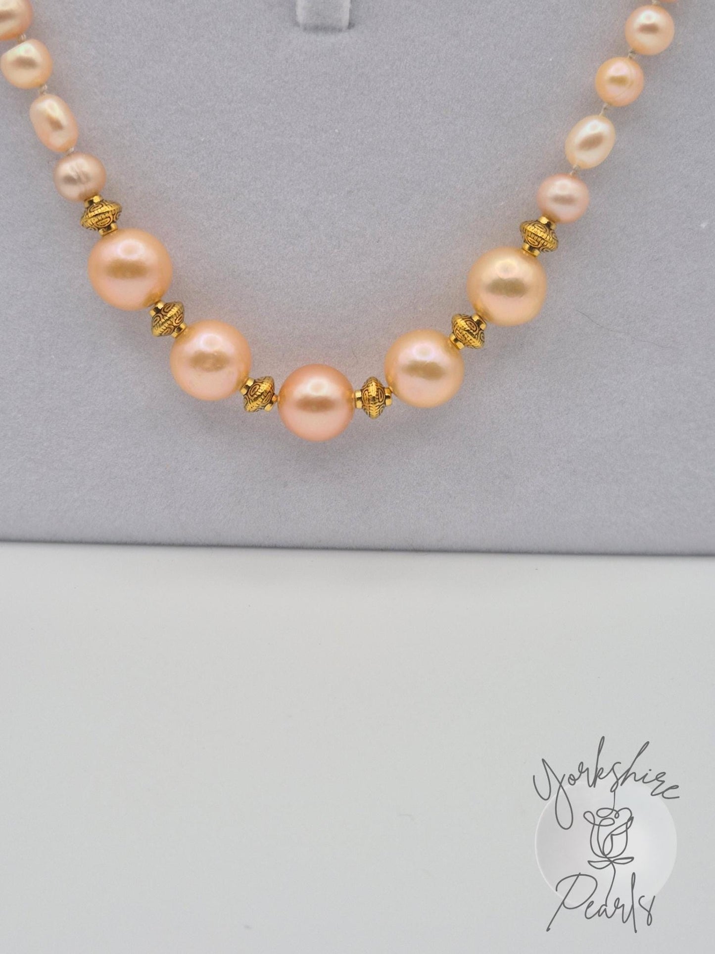 Golden Dawn Full String Pearl Necklace