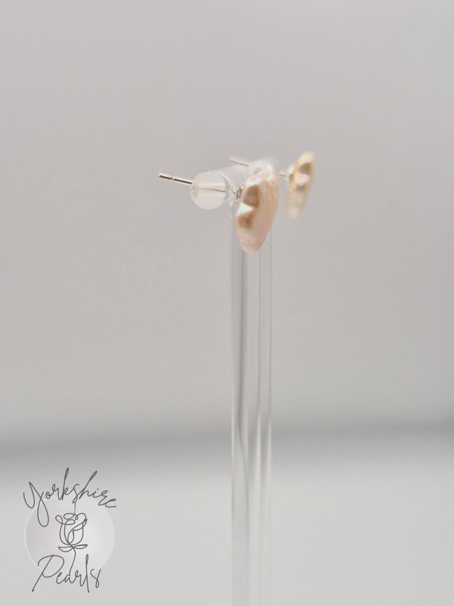 S925 Flower Pearl Studs