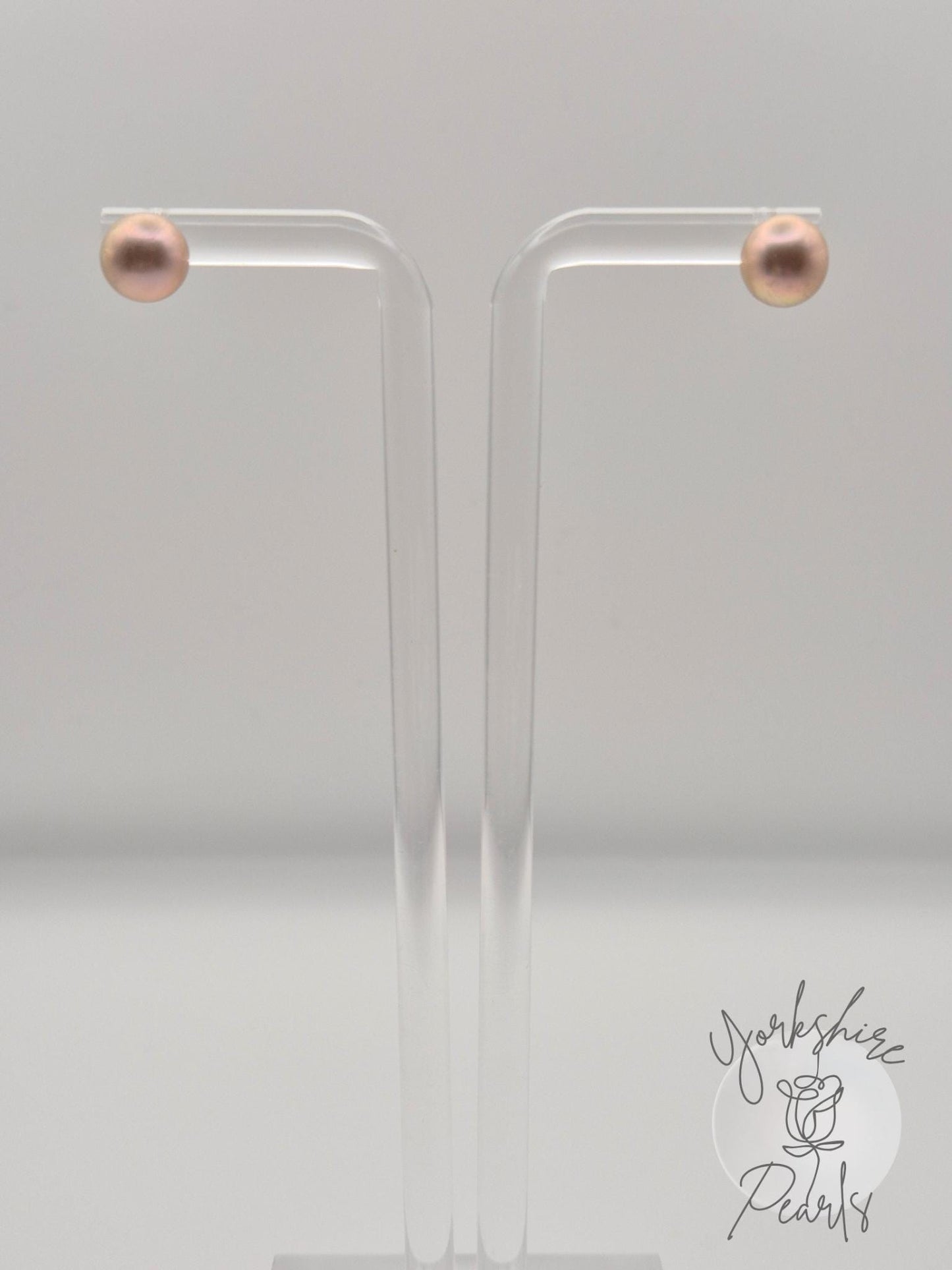 Elegant Convertible Pearl Stud Earrings in Sterling Silver