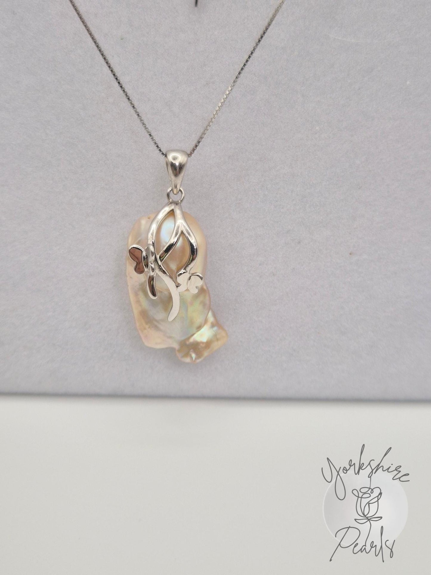 The Butterfly King Pearl Pendant- Sterling Silver