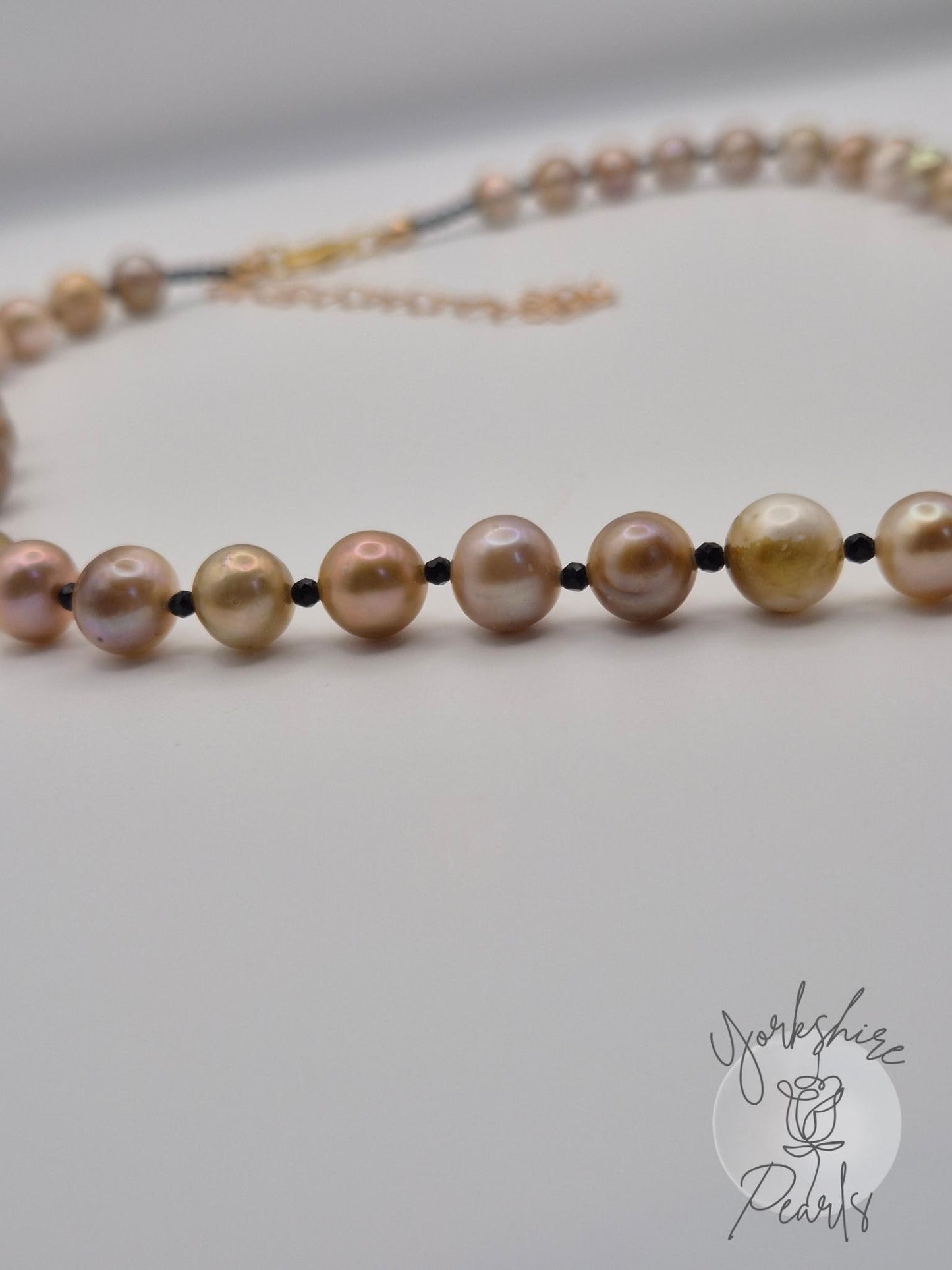 Pearl and Golden Tarot Necklace & Earrings Set