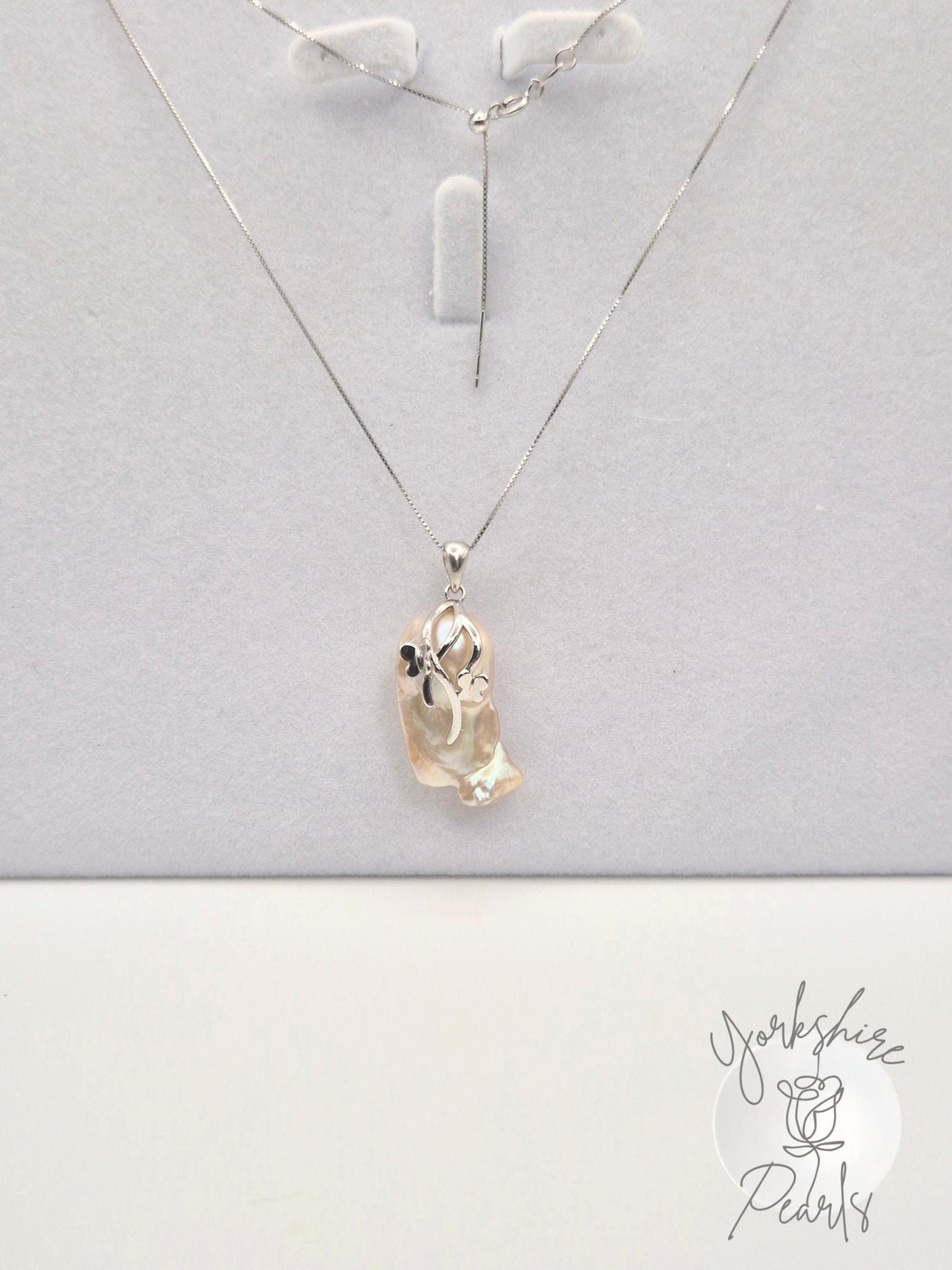 The Butterfly King Pearl Pendant- Sterling Silver