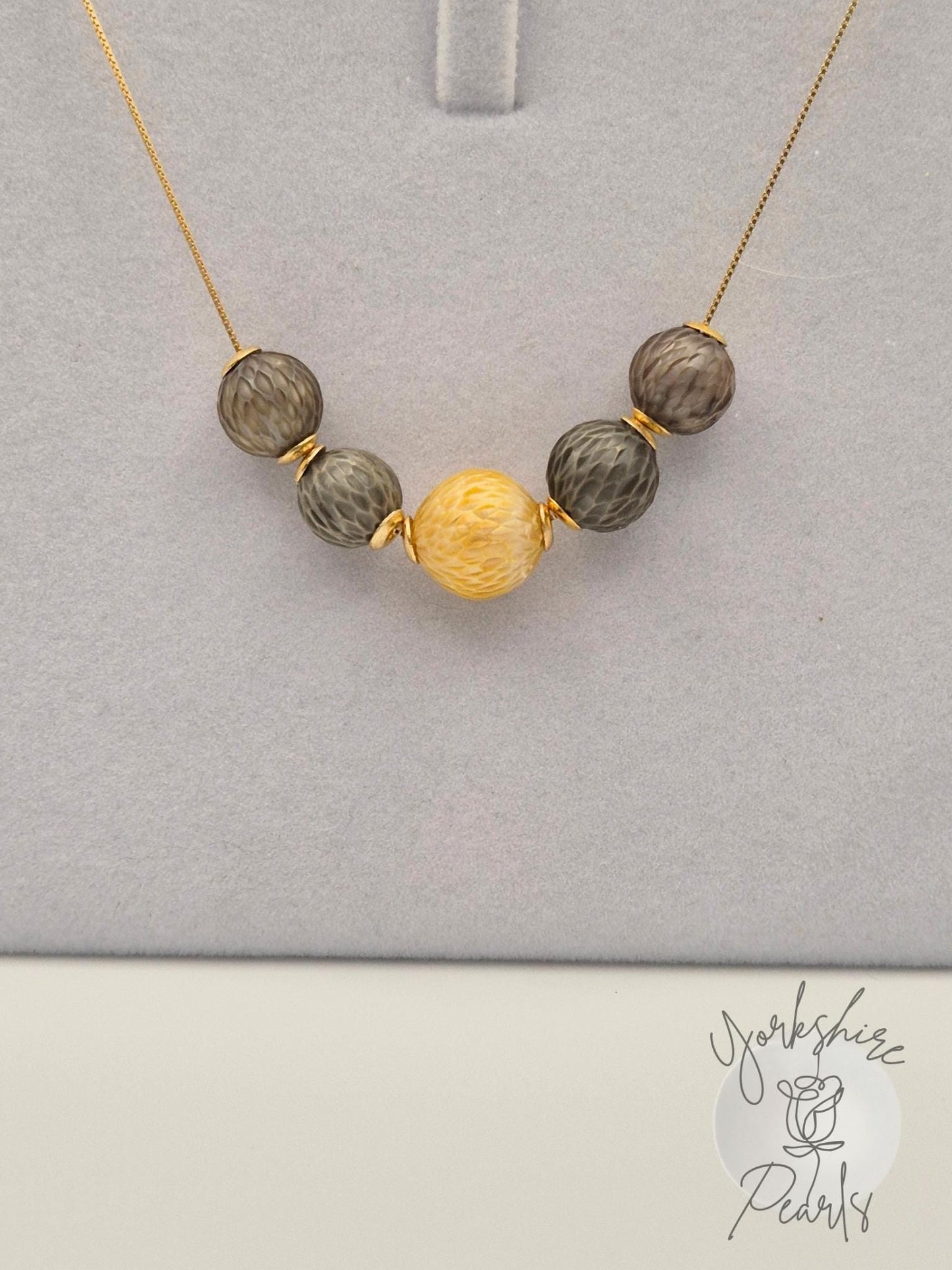 Black Tahitian & South Sea Golden LuLu Necklace in Sterling Silver