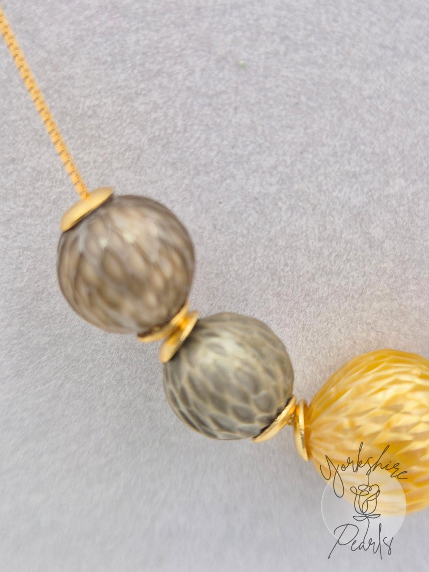 Black Tahitian & South Sea Golden LuLu Necklace in Sterling Silver