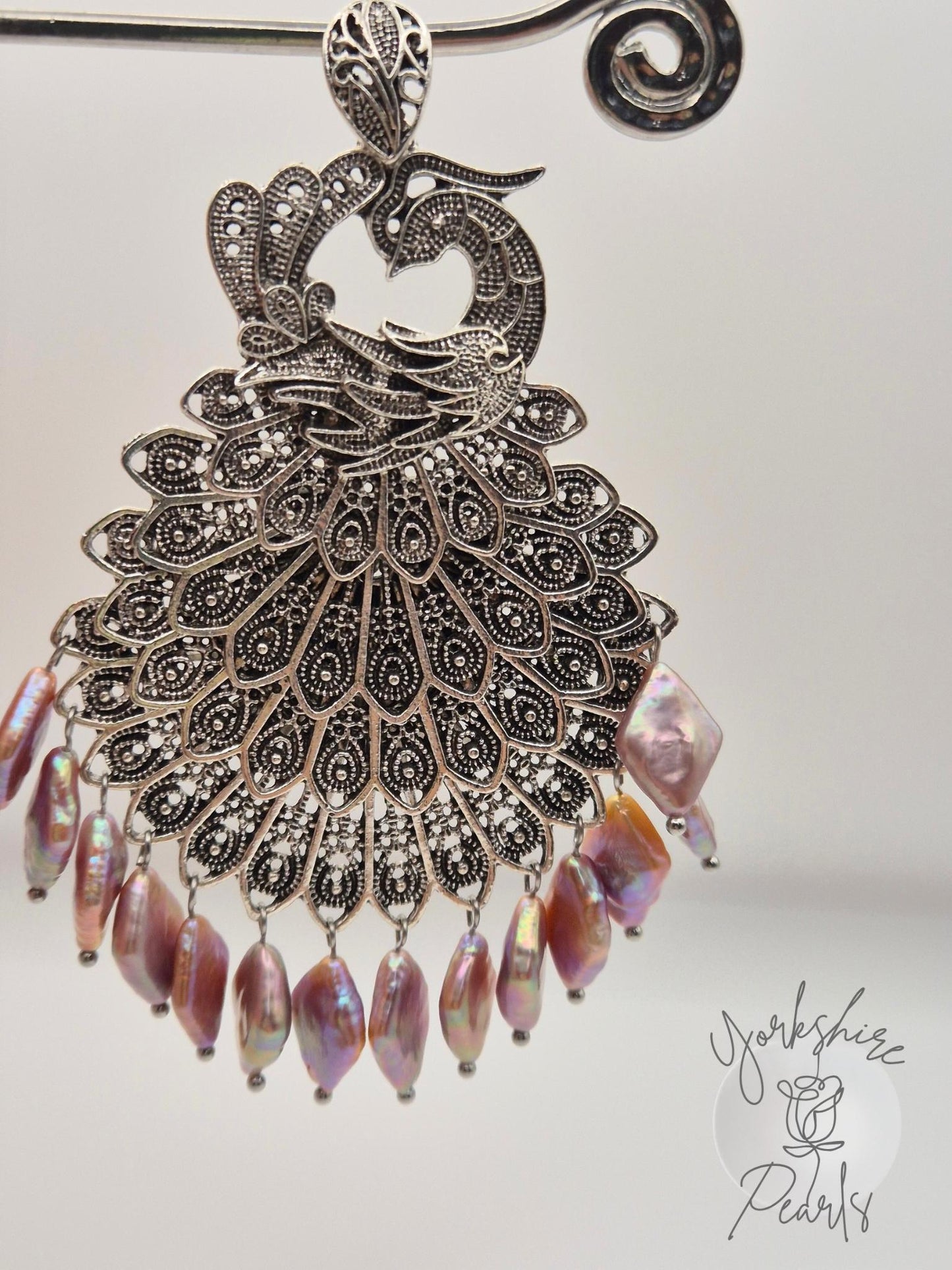 The Peacock Pearl Hair Pin