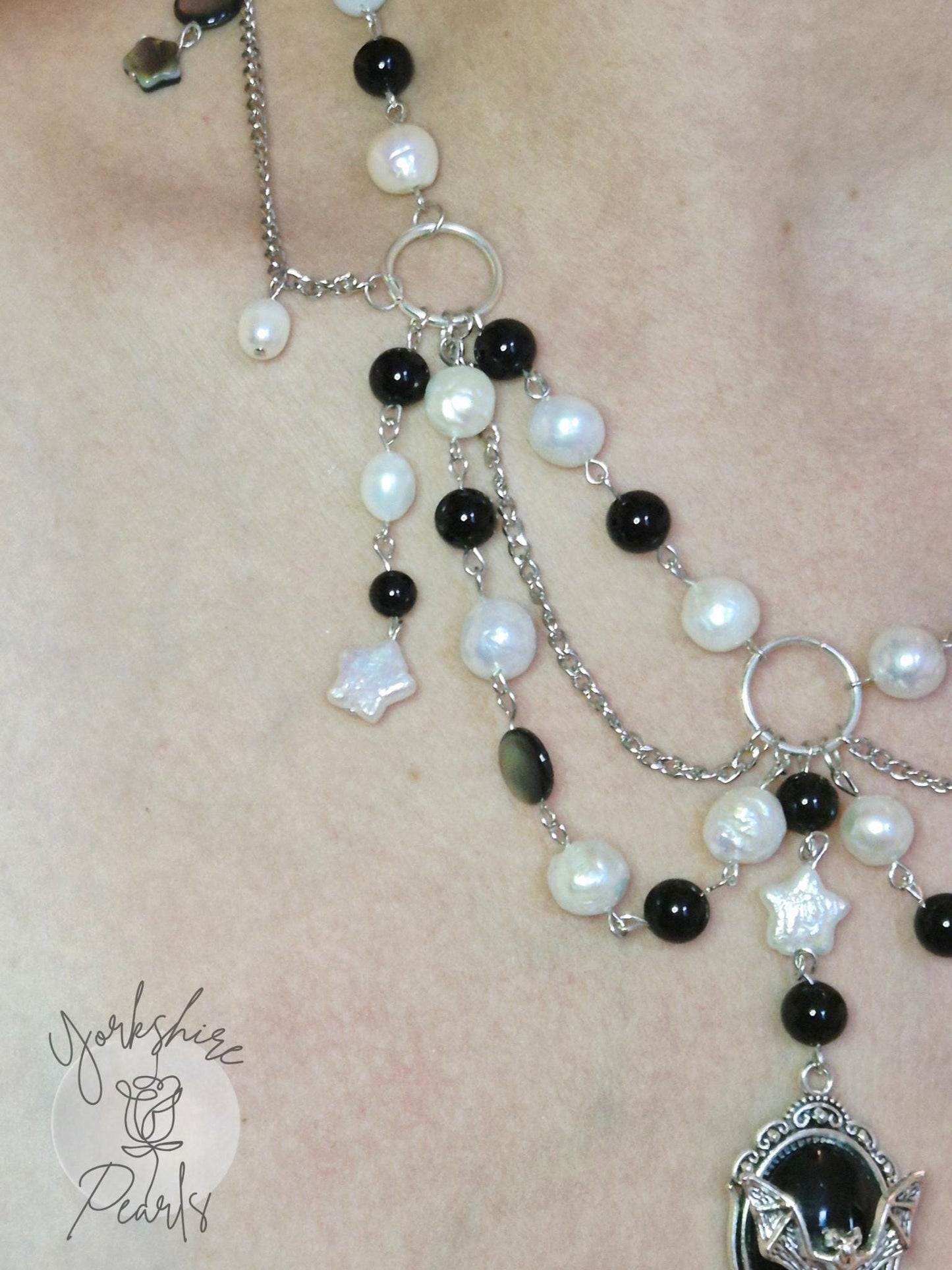 The Multi Strand Gothic Pearl Necklace