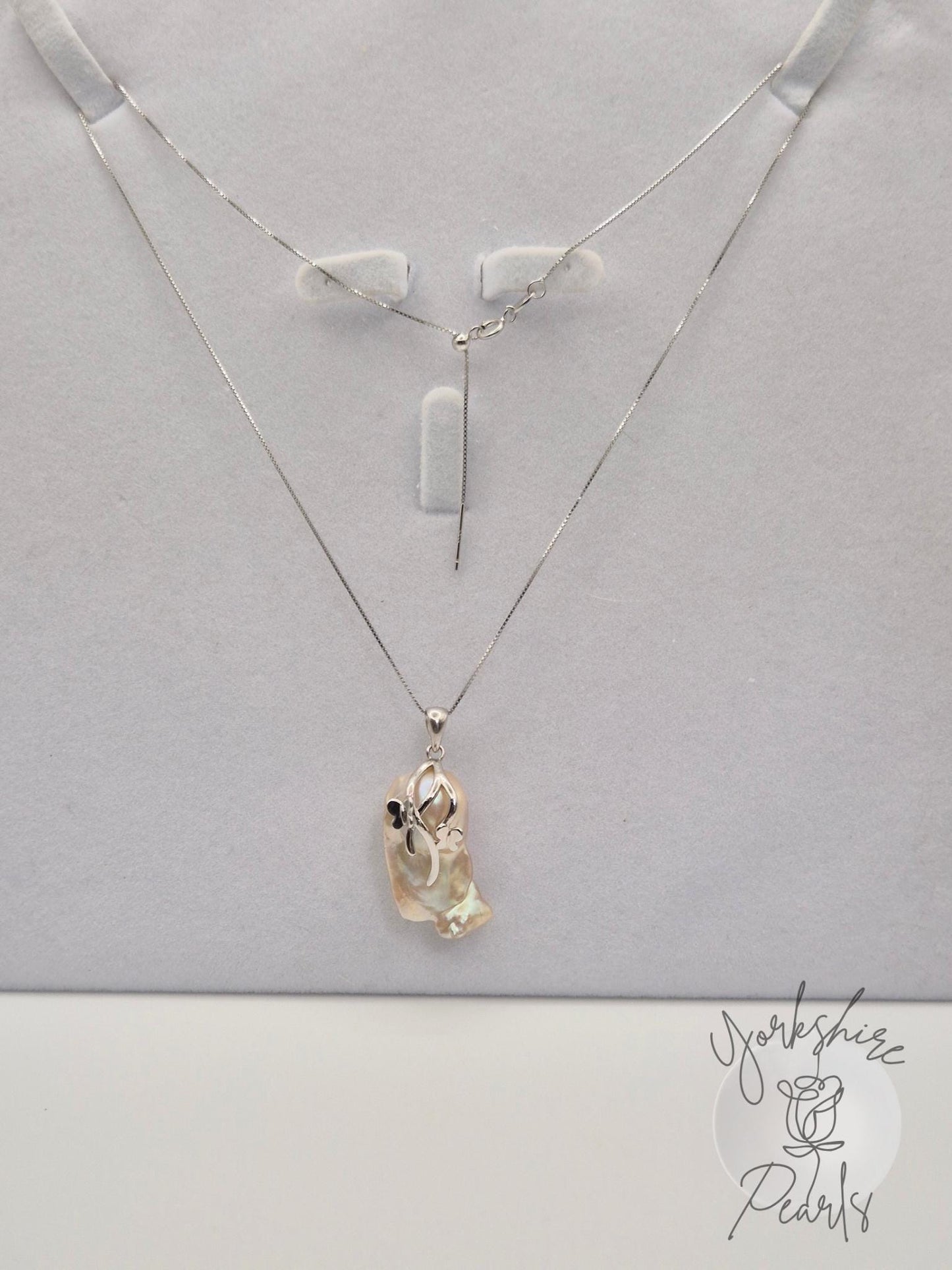 The Butterfly King Pearl Pendant- Sterling Silver