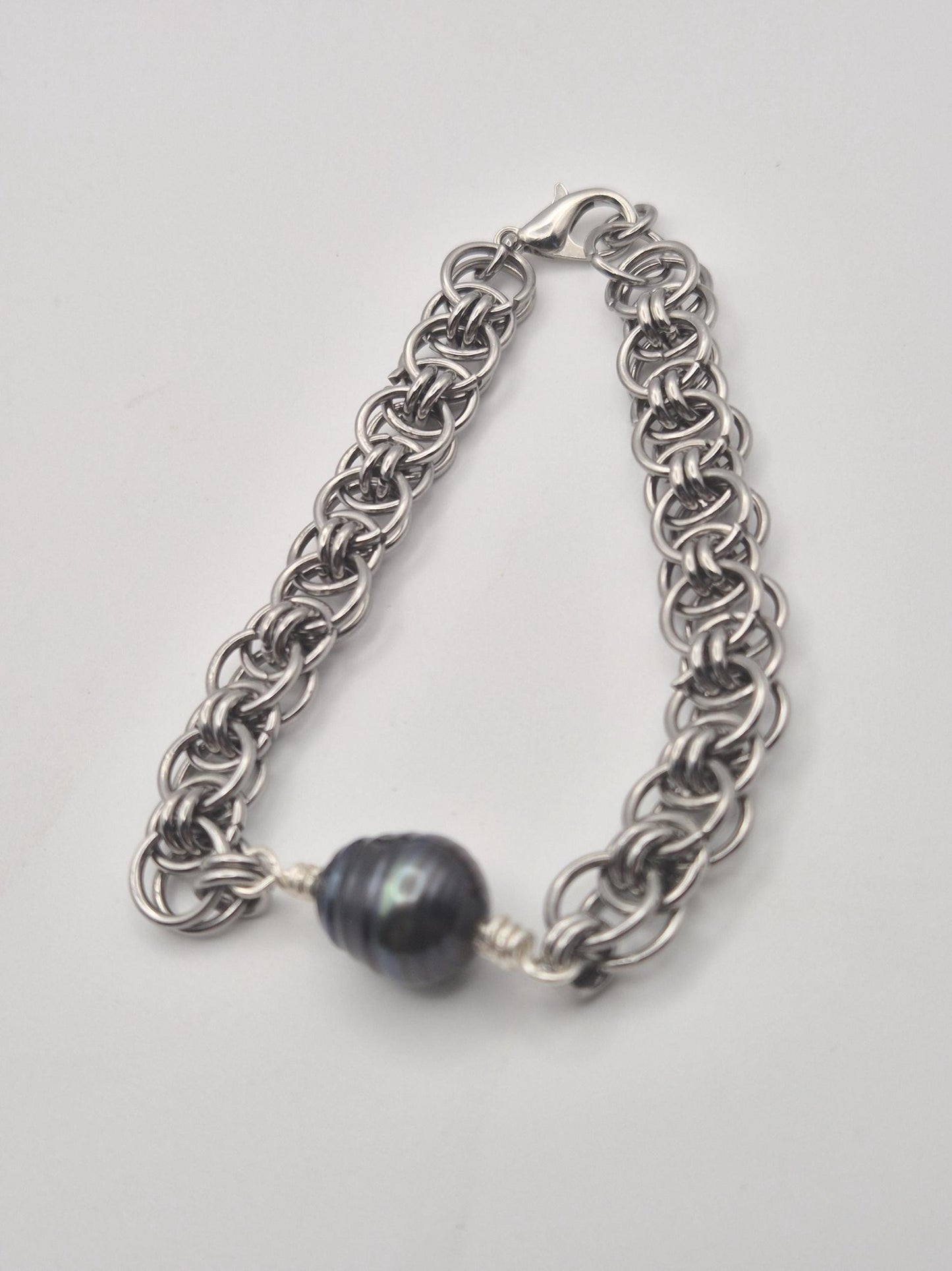 Black Tahitian Chainmaille Bracelet
