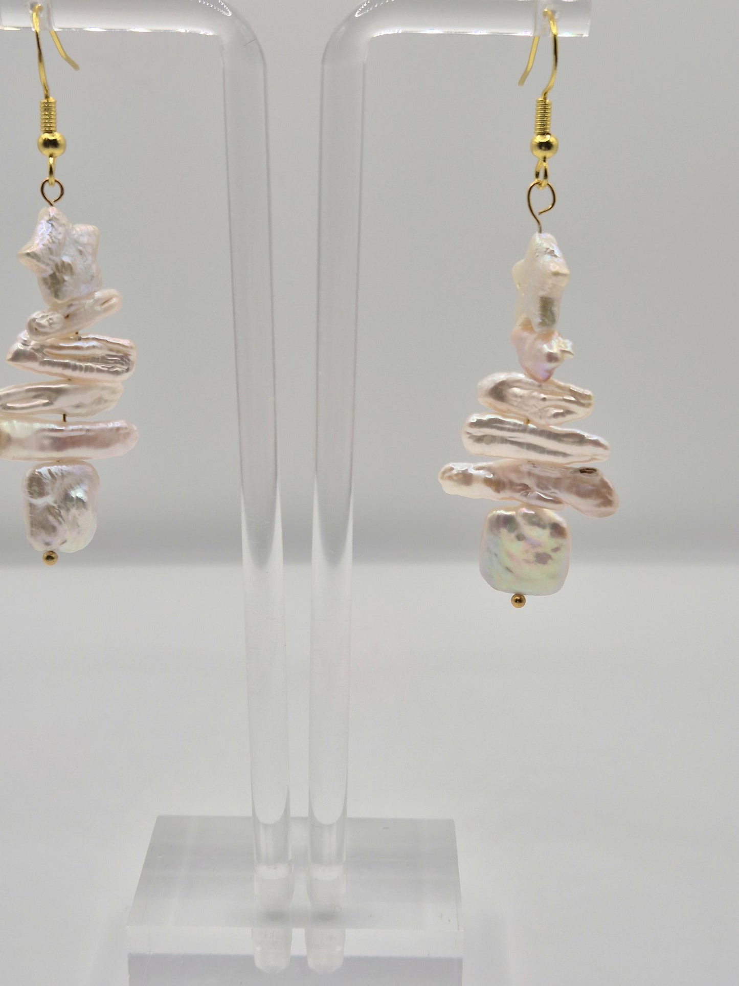 Starry Christmas Tree Pearl Earrings