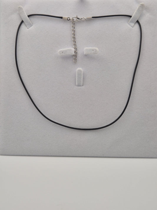 Black Waxed String Necklace