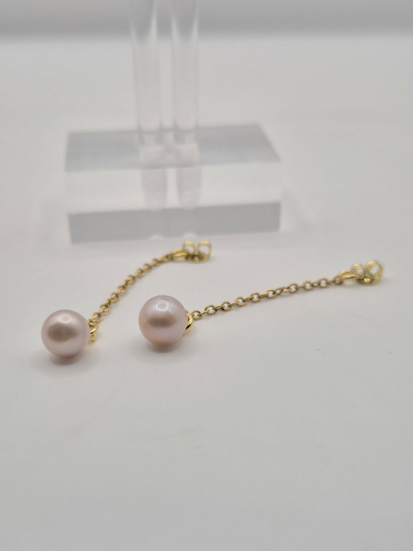 Golden Flower Removable Pearl Drop Earrings