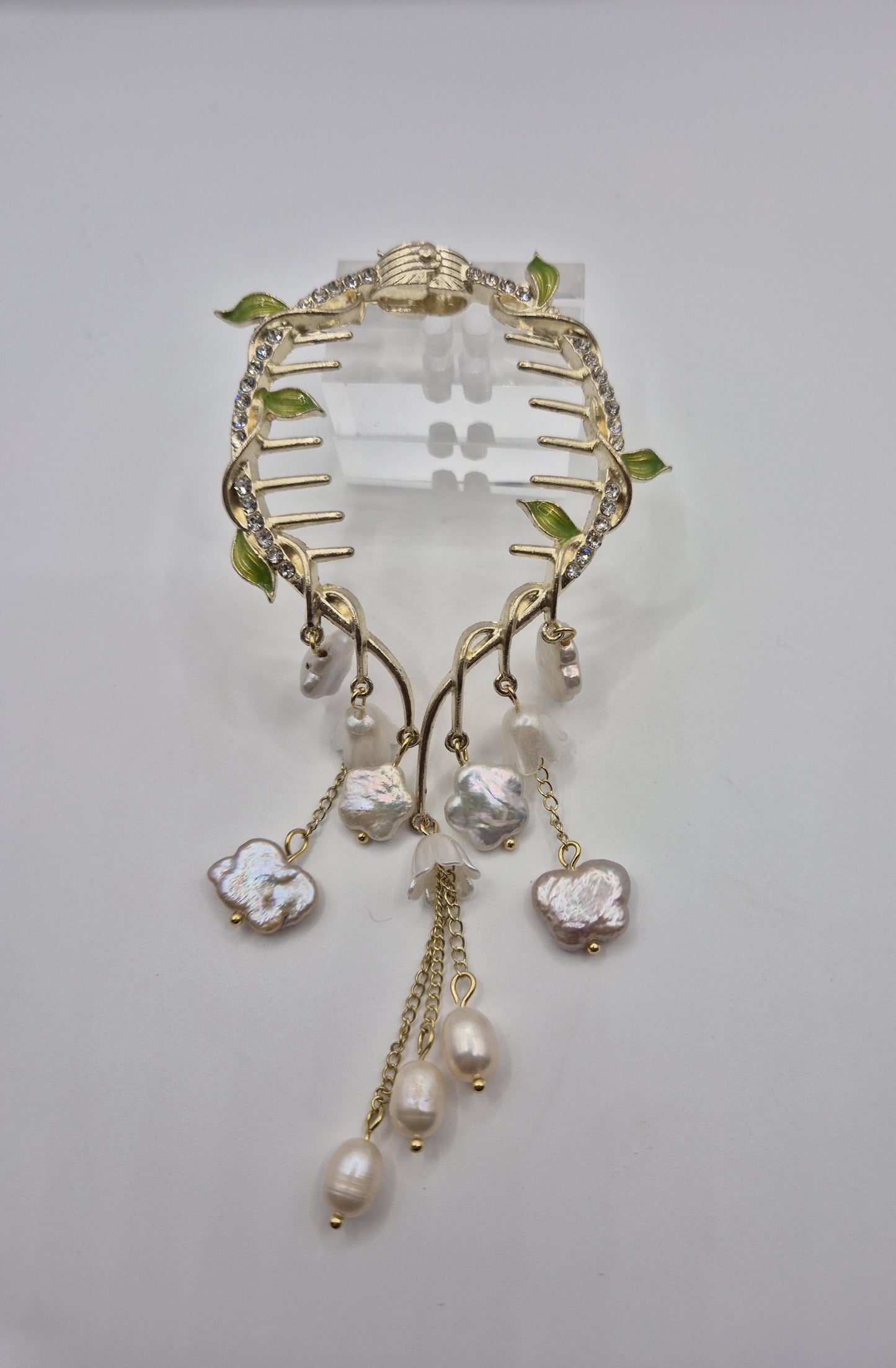 Enchanted Garden Multiple Pearl Hair Comb