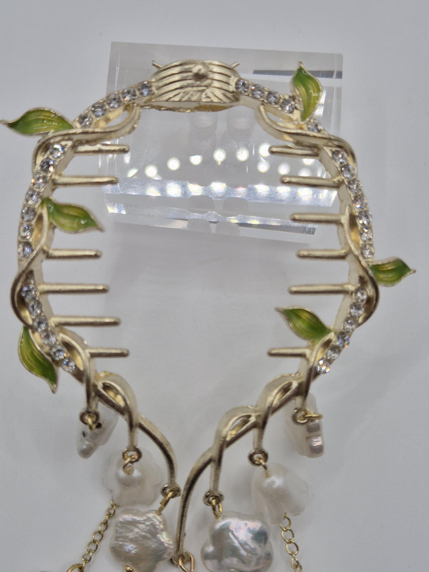 Enchanted Garden Multiple Pearl Hair Comb
