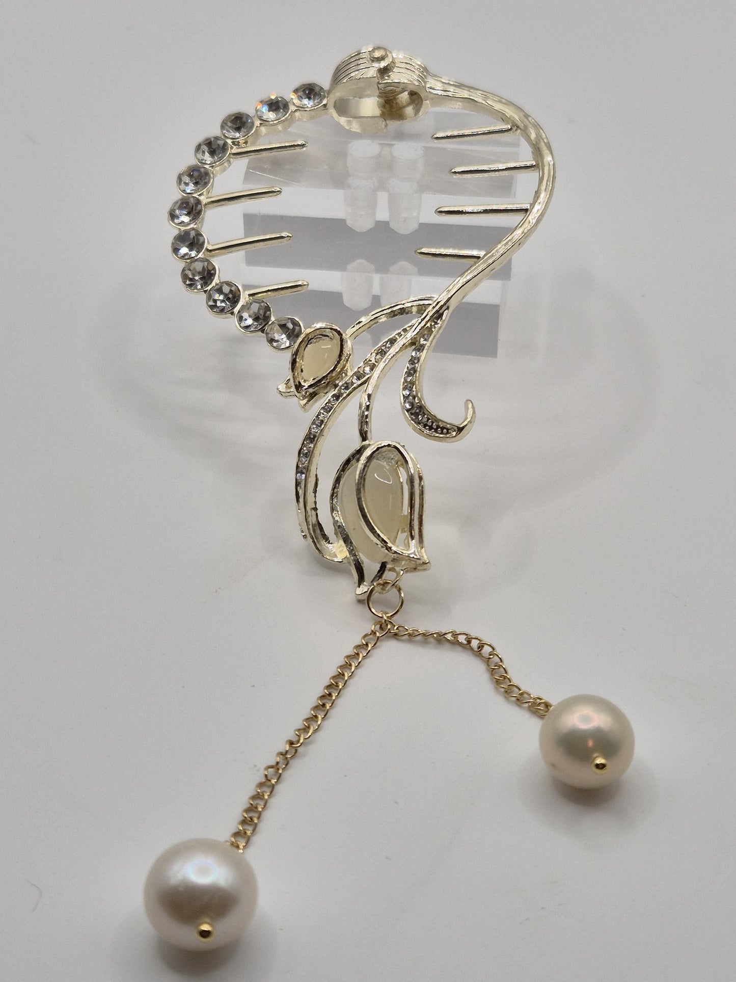 Golden Lily Edison Pearl Hairpin