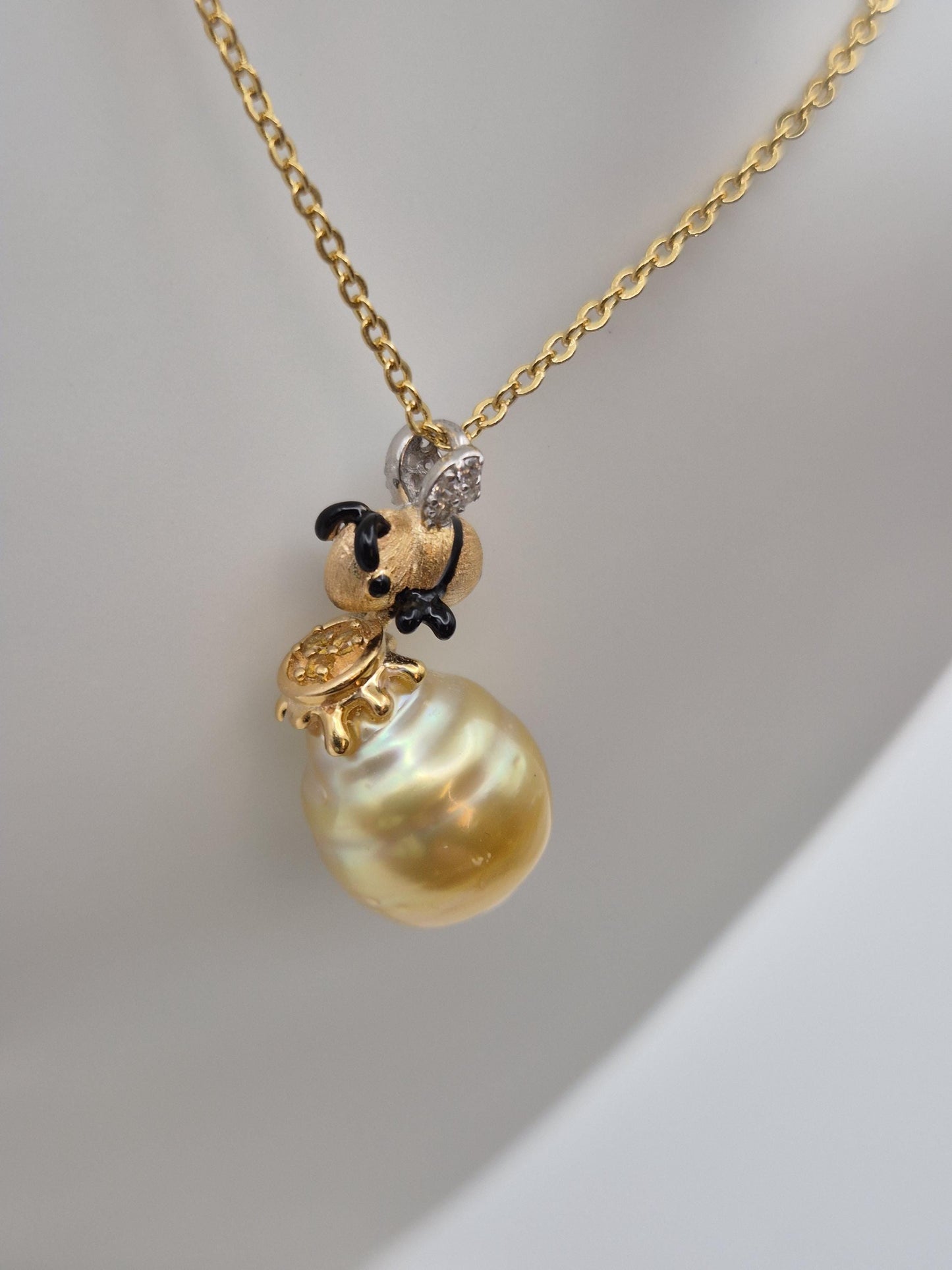 Southsea Golden Honeypot Bee Pendant