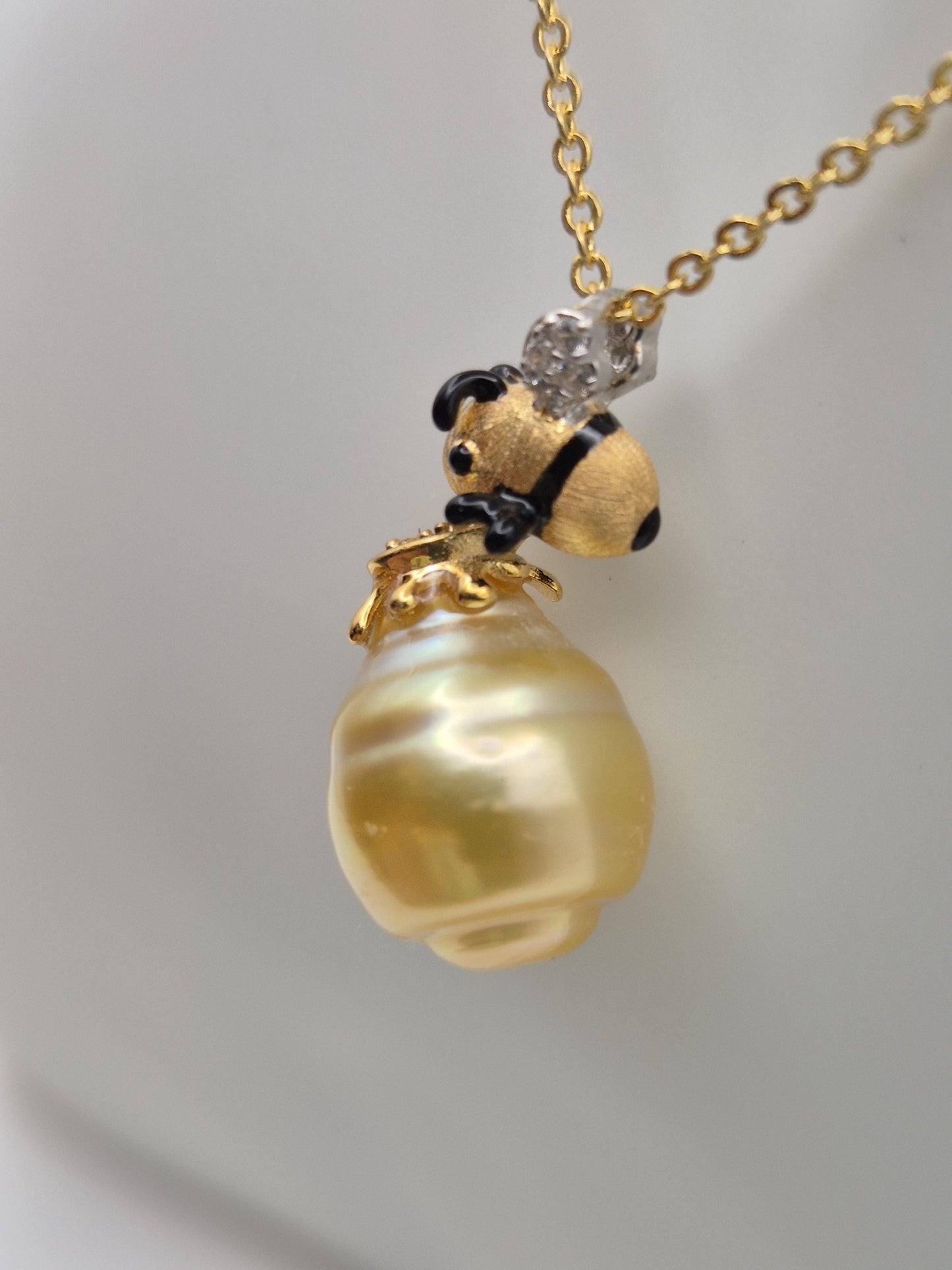 Southsea Golden Honeypot Bee Pendant