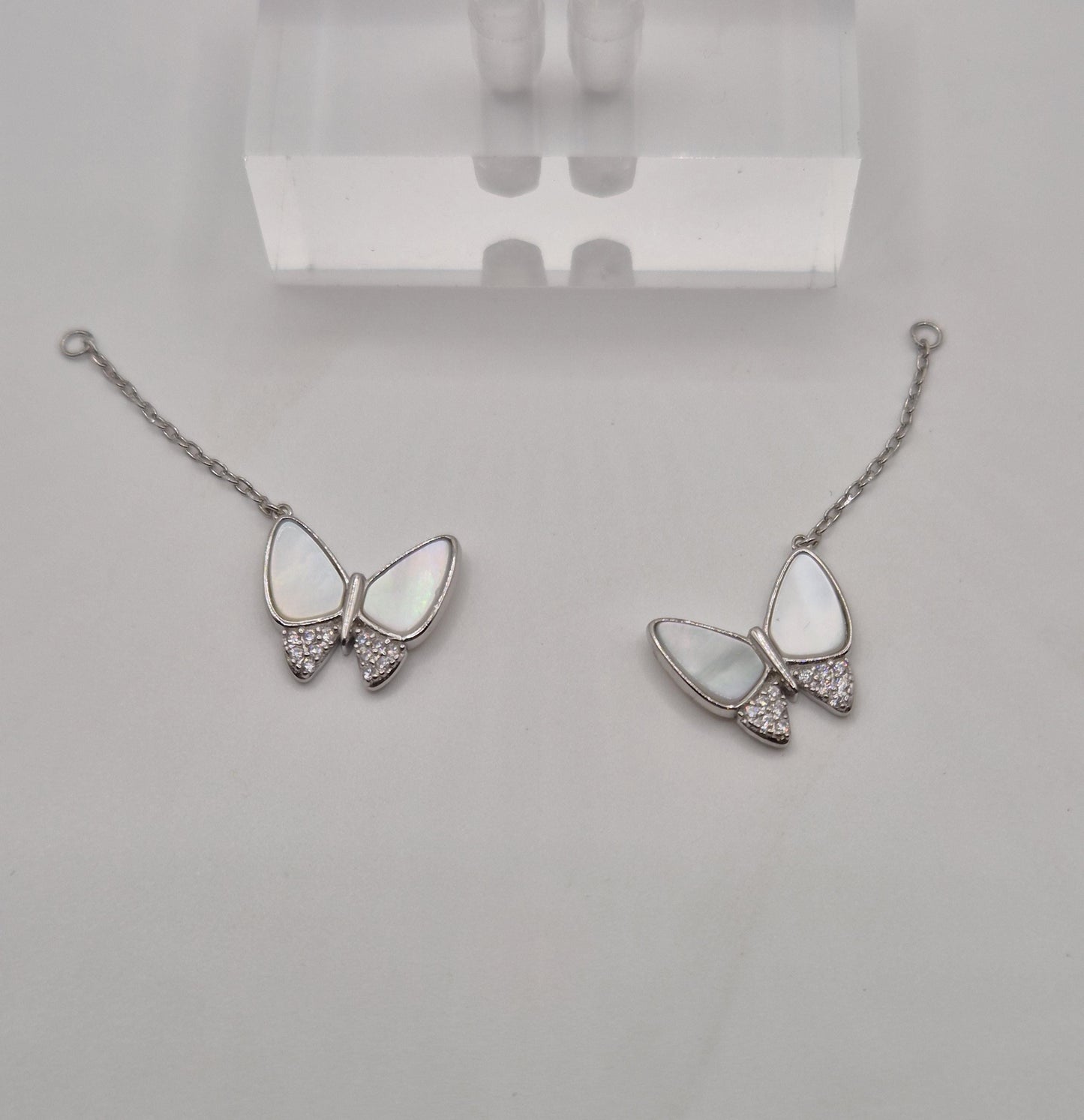 Fluttering Butterfly Earrings with Saltwater Pearls