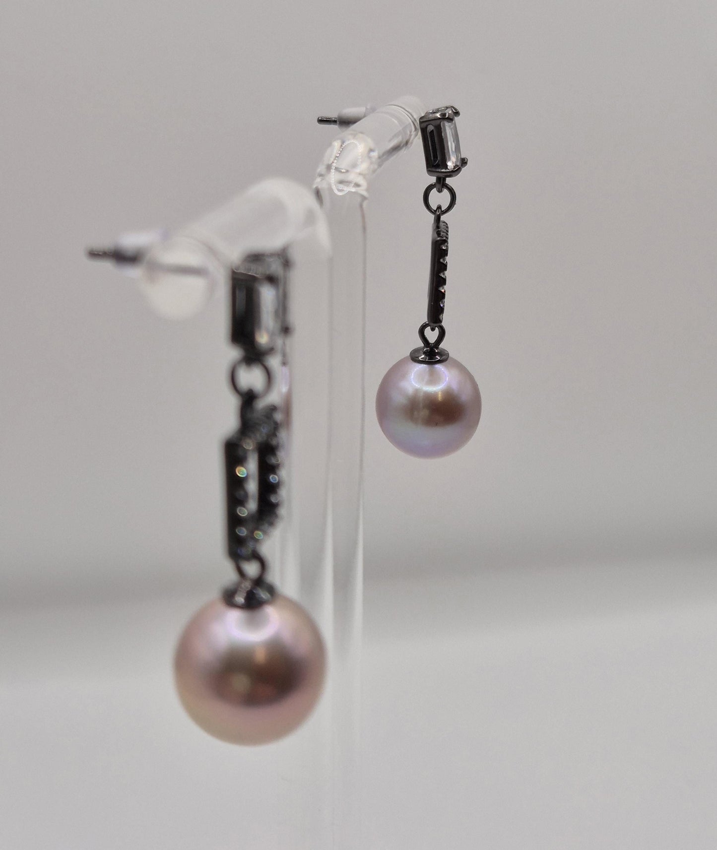 Moonlit Frame Edison Pearl Drop Earrings