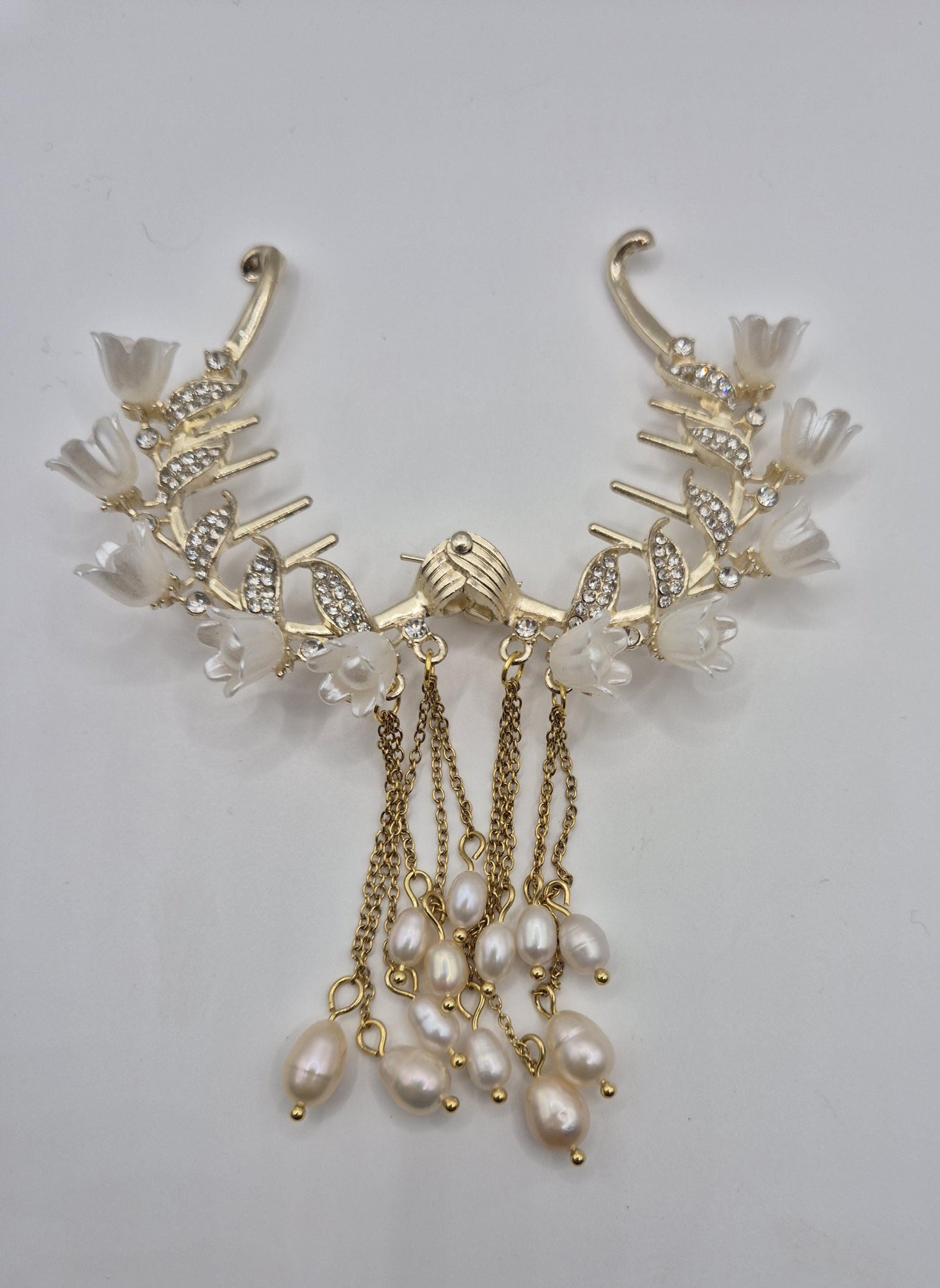 Blossoming Garland Multiple Pearl Hairpin