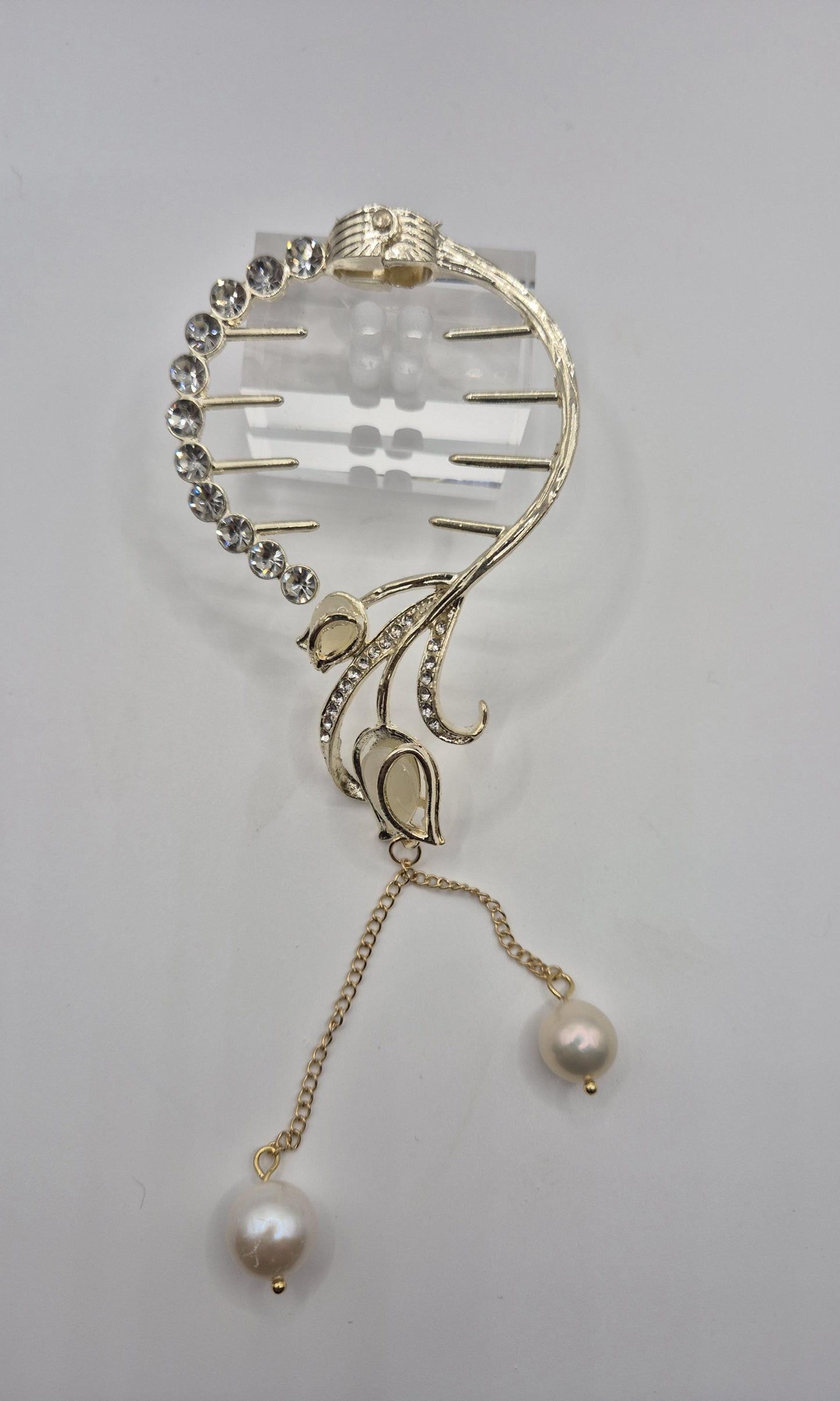 Golden Lily Edison Pearl Hairpin