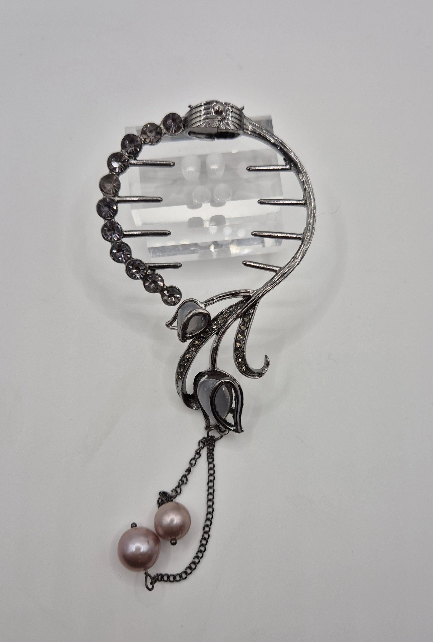 Midnight Lily Edison Pearl Hairpin