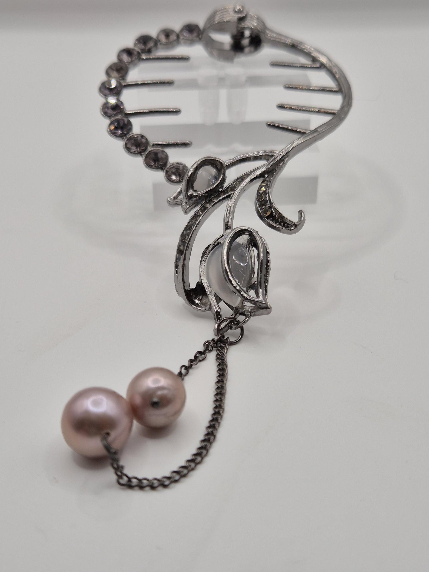 Midnight Lily Edison Pearl Hairpin
