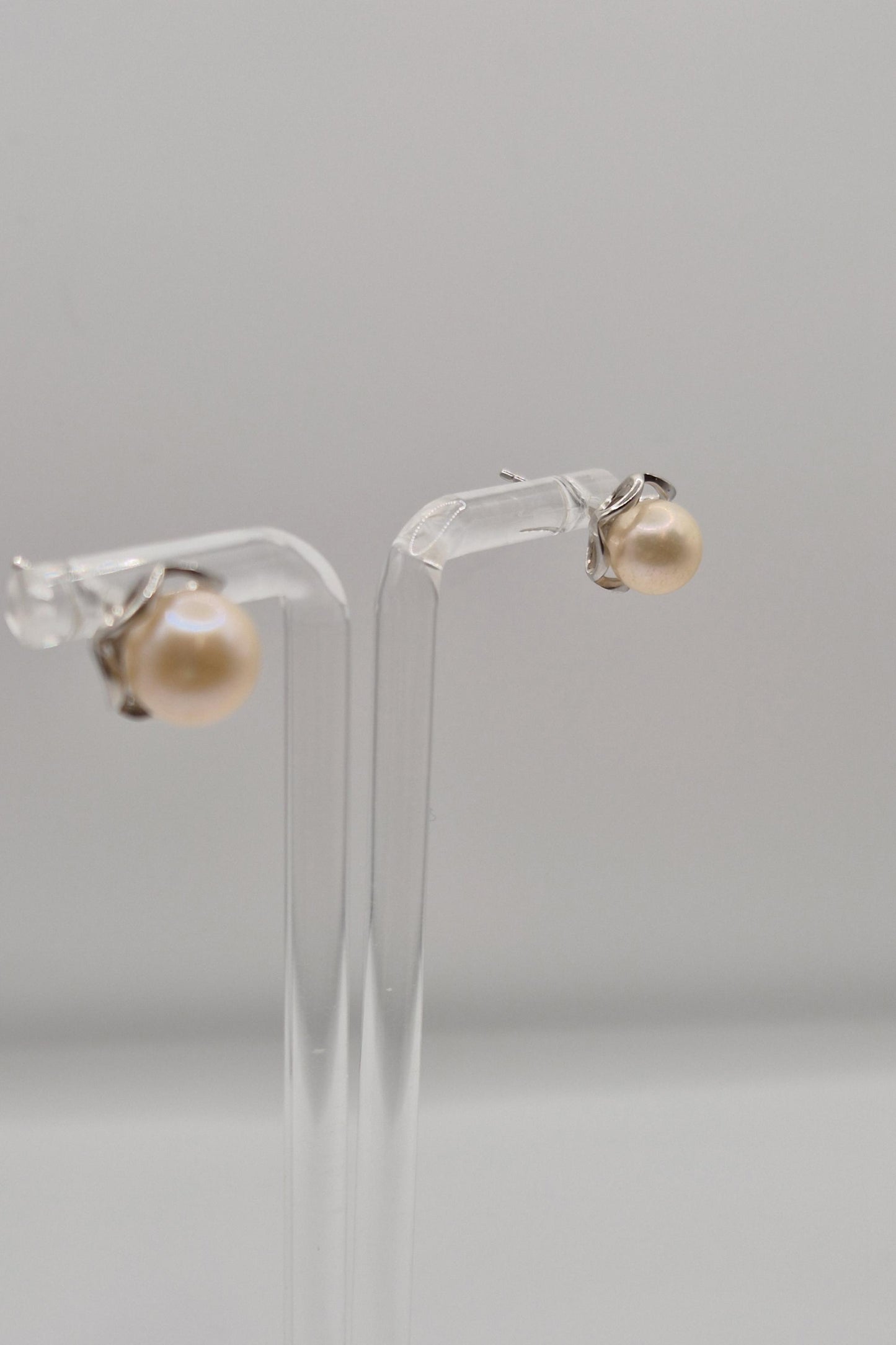 Yorkshire Rose Pearl Stud Earrings