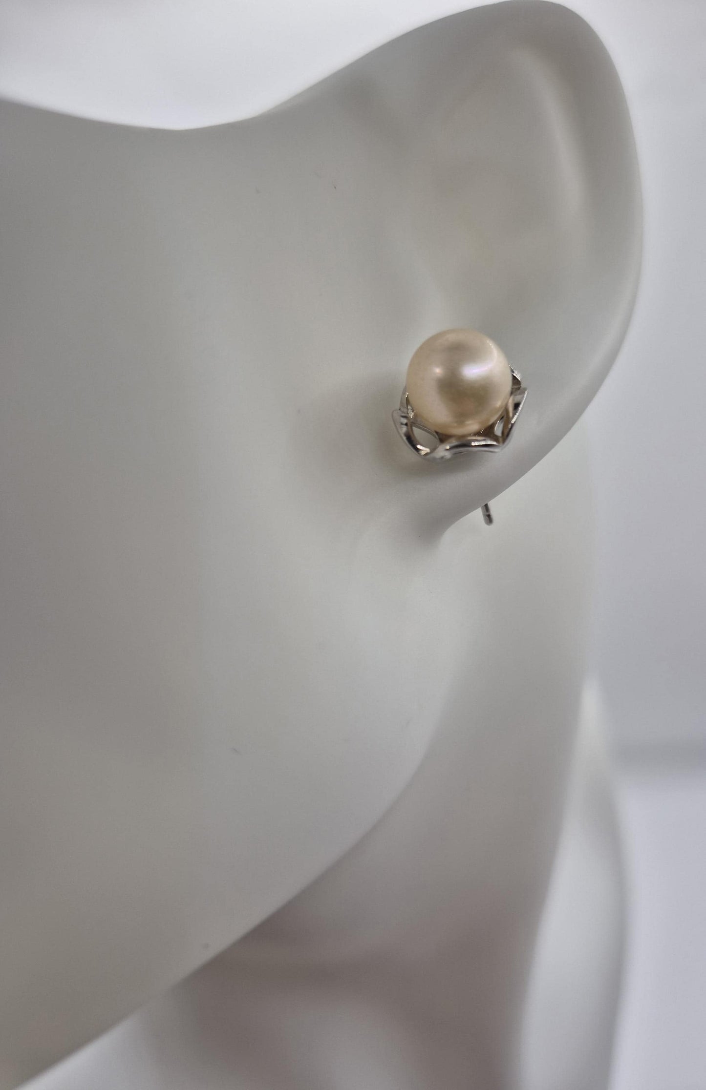 Yorkshire Rose Pearl Stud Earrings