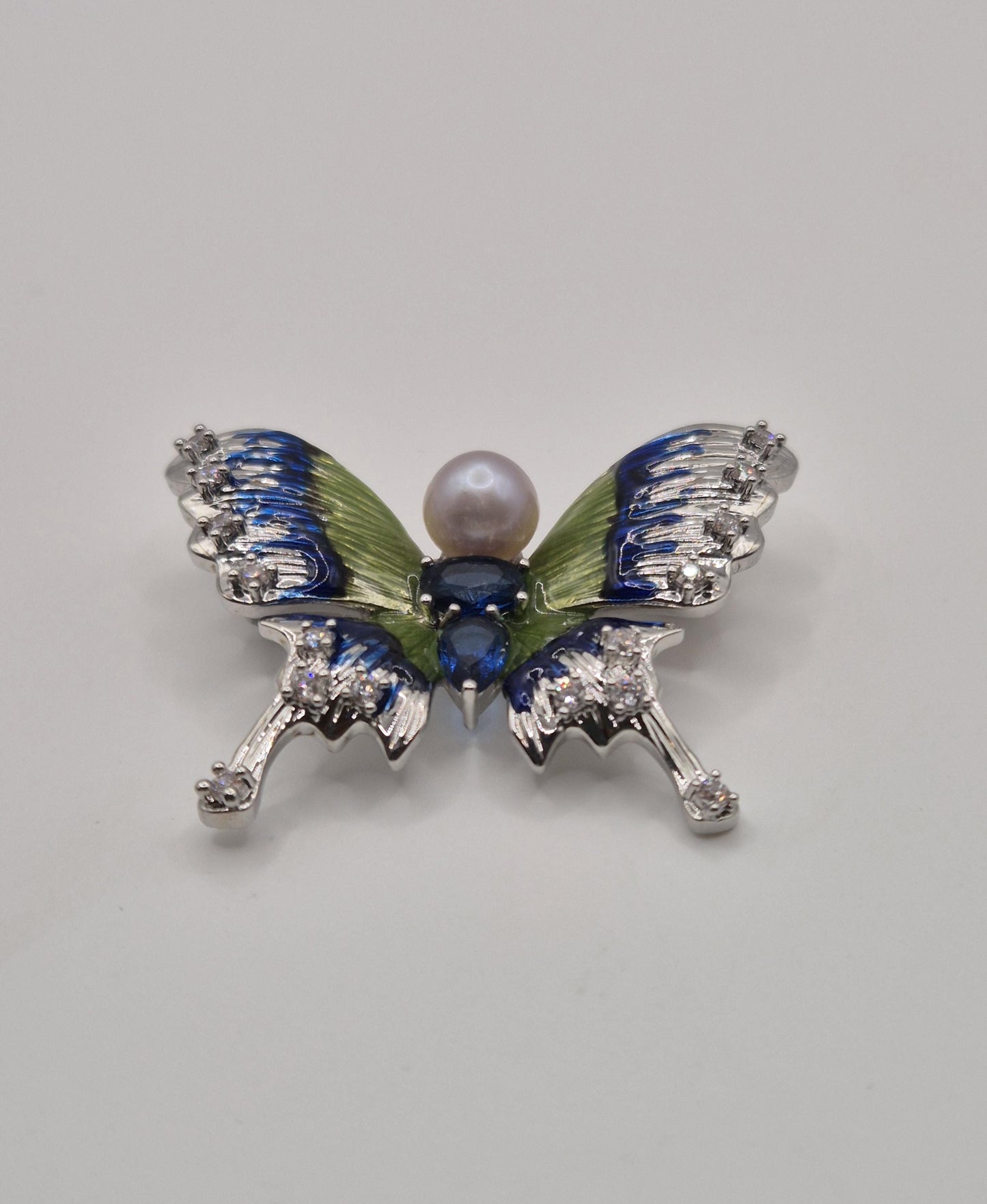 Colourful Butterfly Pearl Brooch