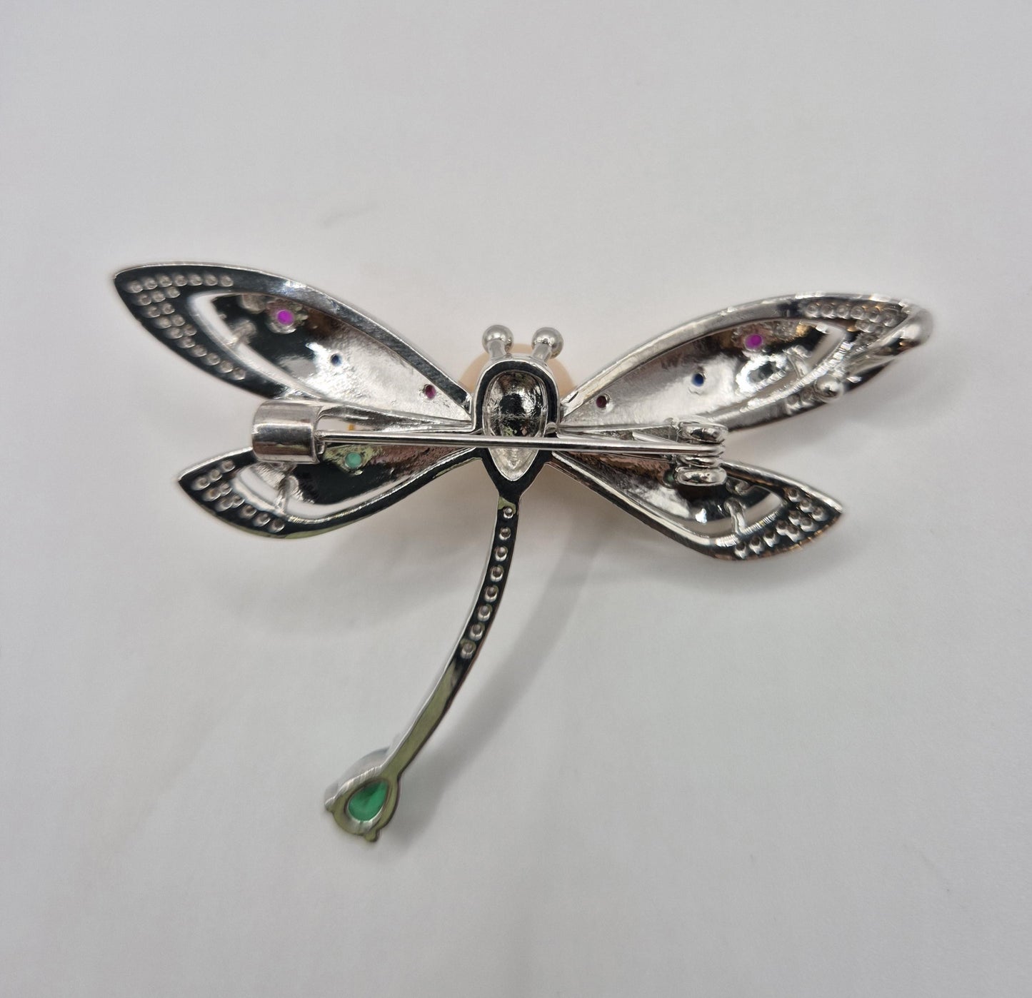 Jewelled Dragonfly Pearl Brooch