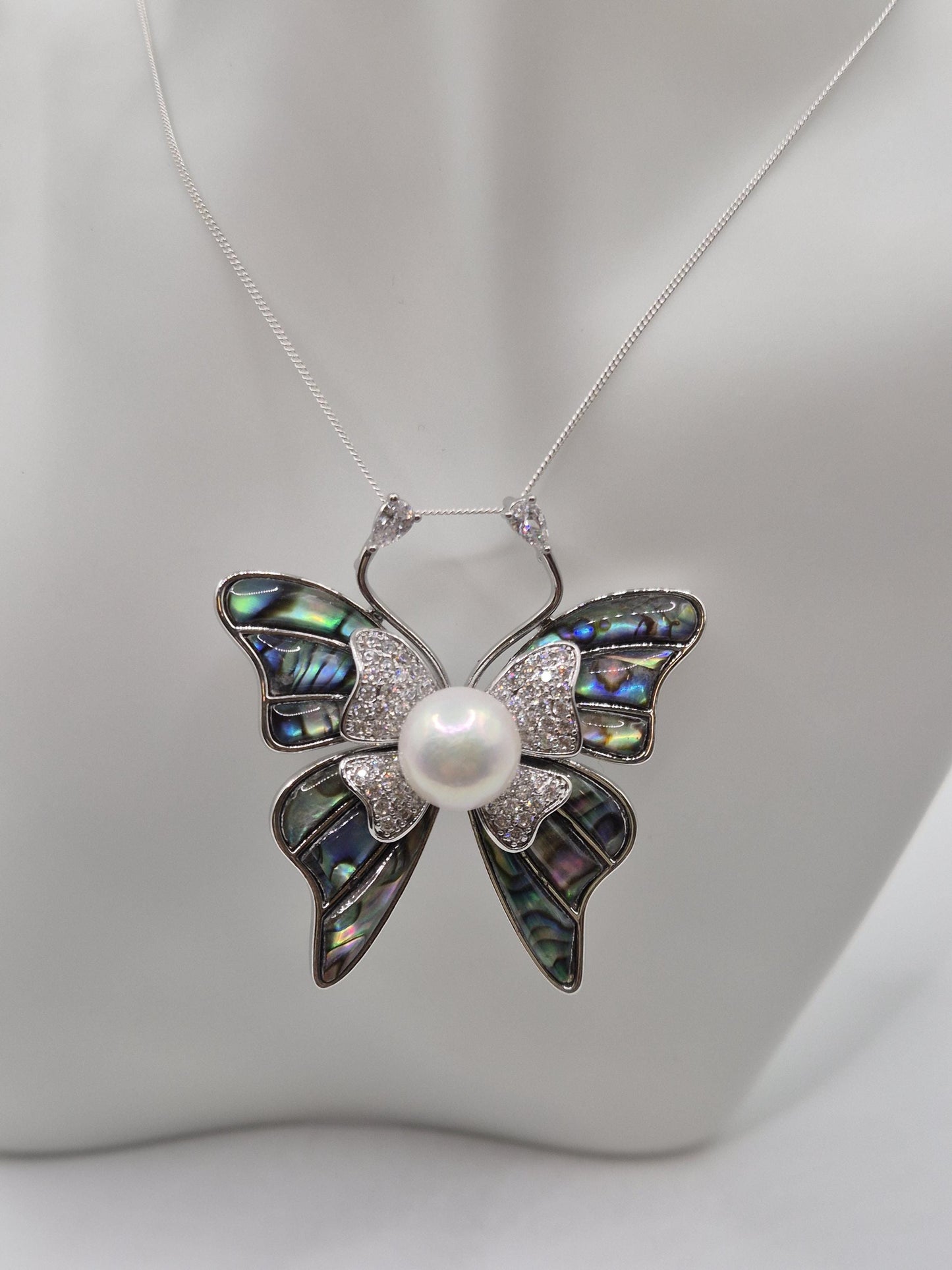 Enchanted Butterfly Pearl Brooch