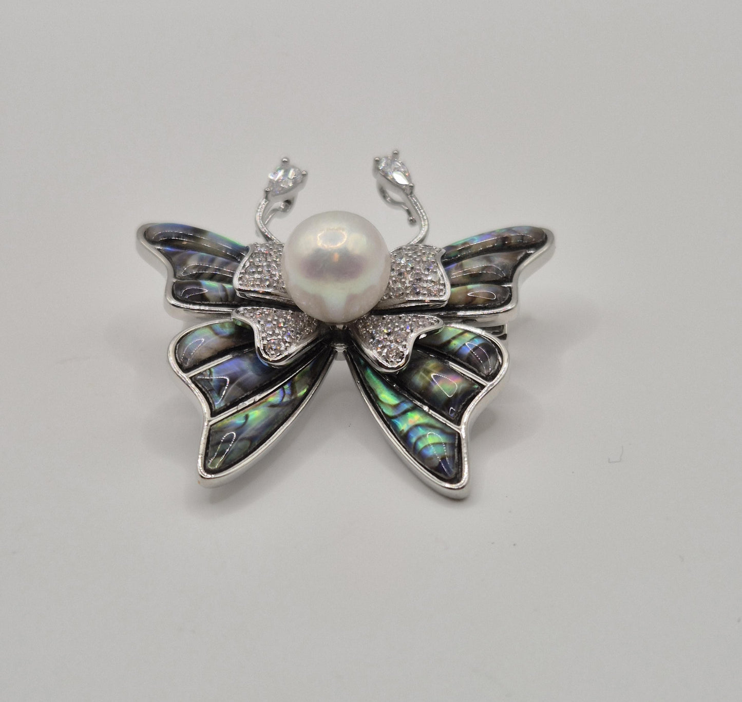 Enchanted Butterfly Pearl Brooch