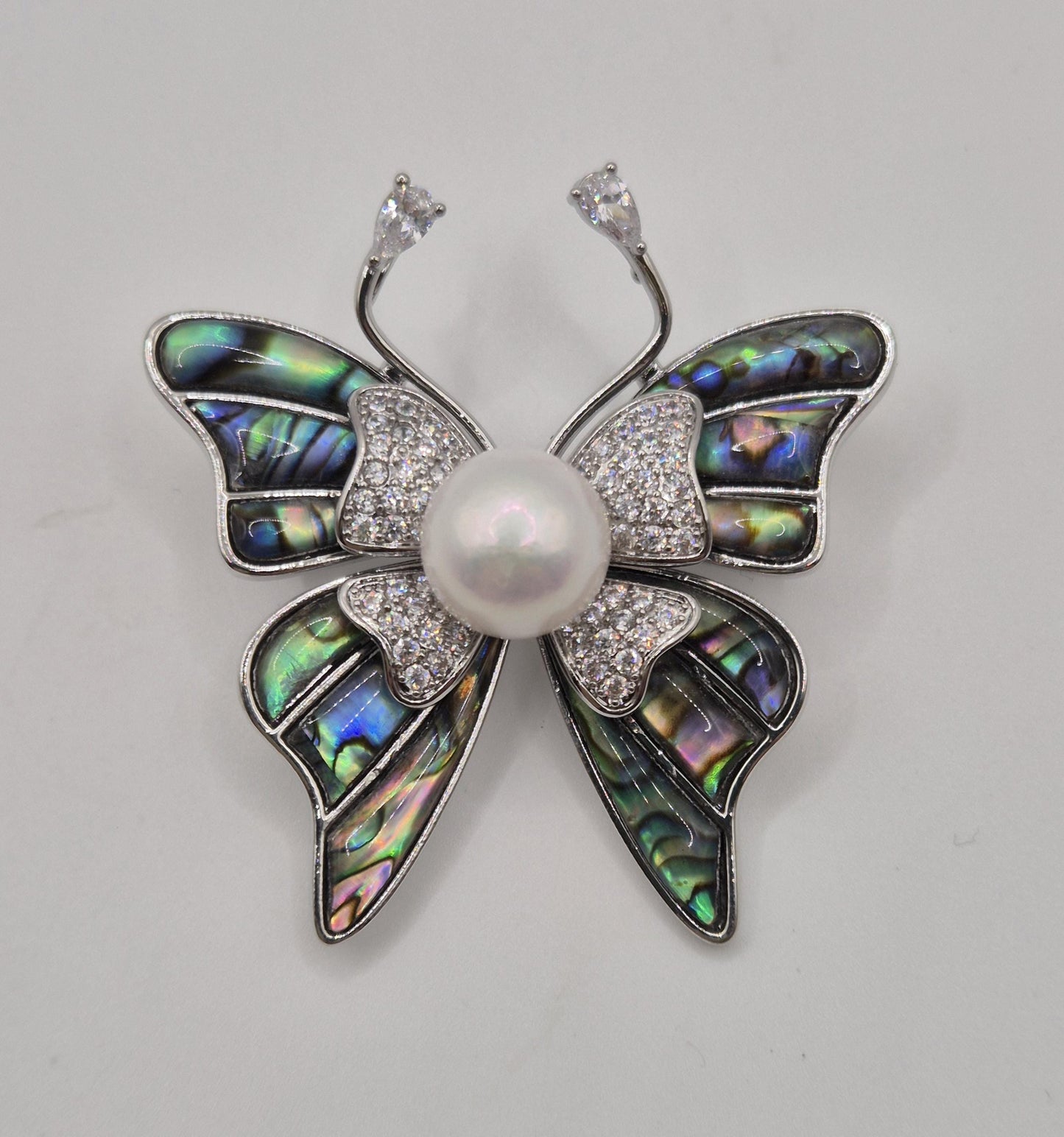 Enchanted Butterfly Pearl Brooch