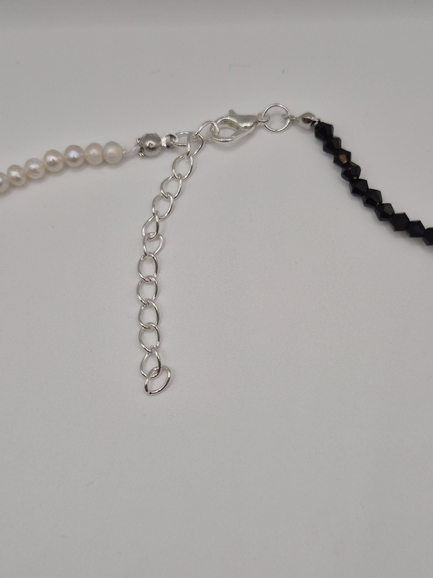 Nocturnal Rose Pearl & Crystal Necklace