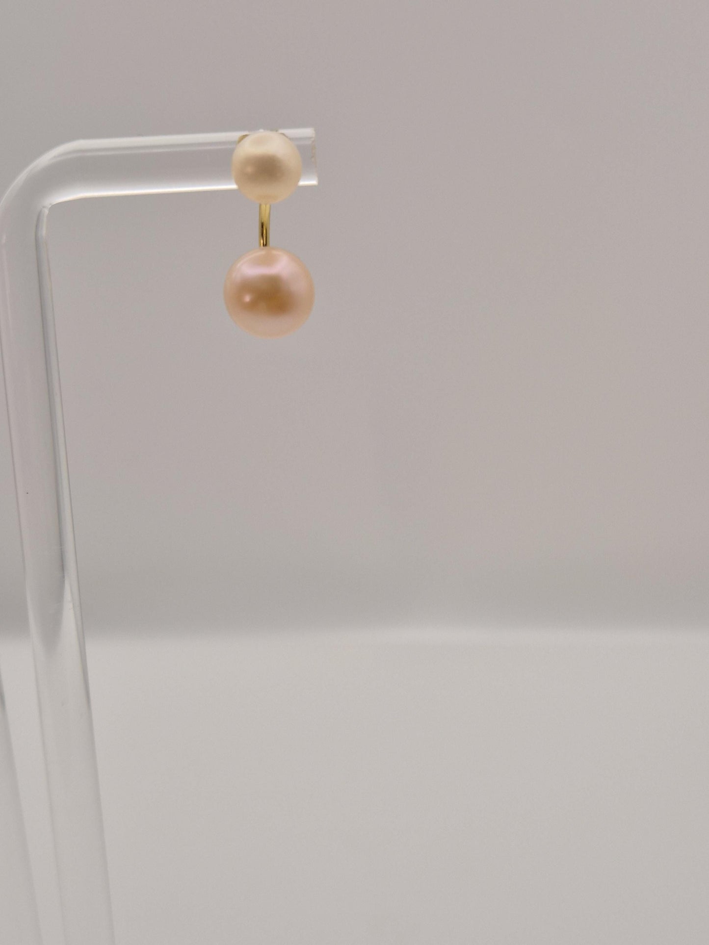 Gold Double Pearl Ear Studs - Multiple Wear