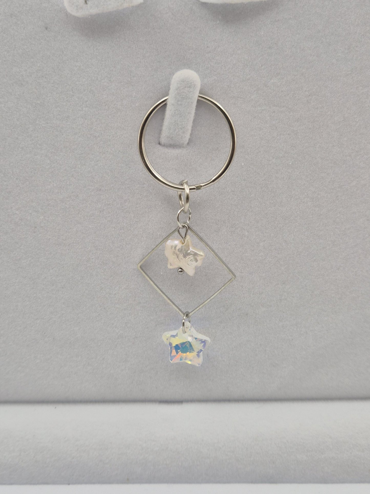Shimmering Star Pearl Keychain