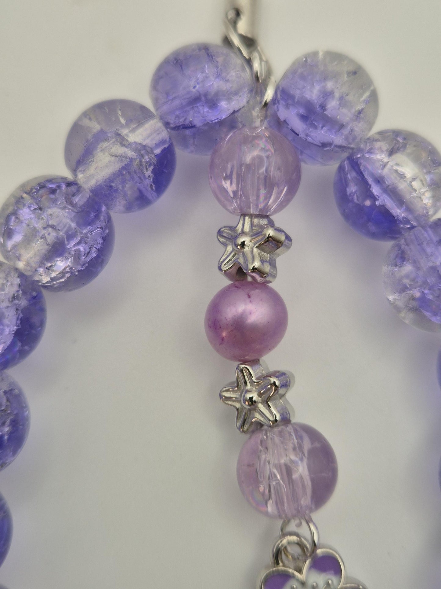 Purple Paradise Pearl & Bead Phone Charm
