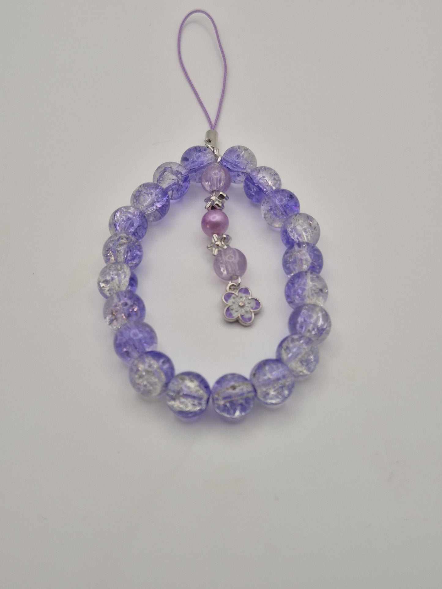 Purple Paradise Pearl & Bead Phone Charm