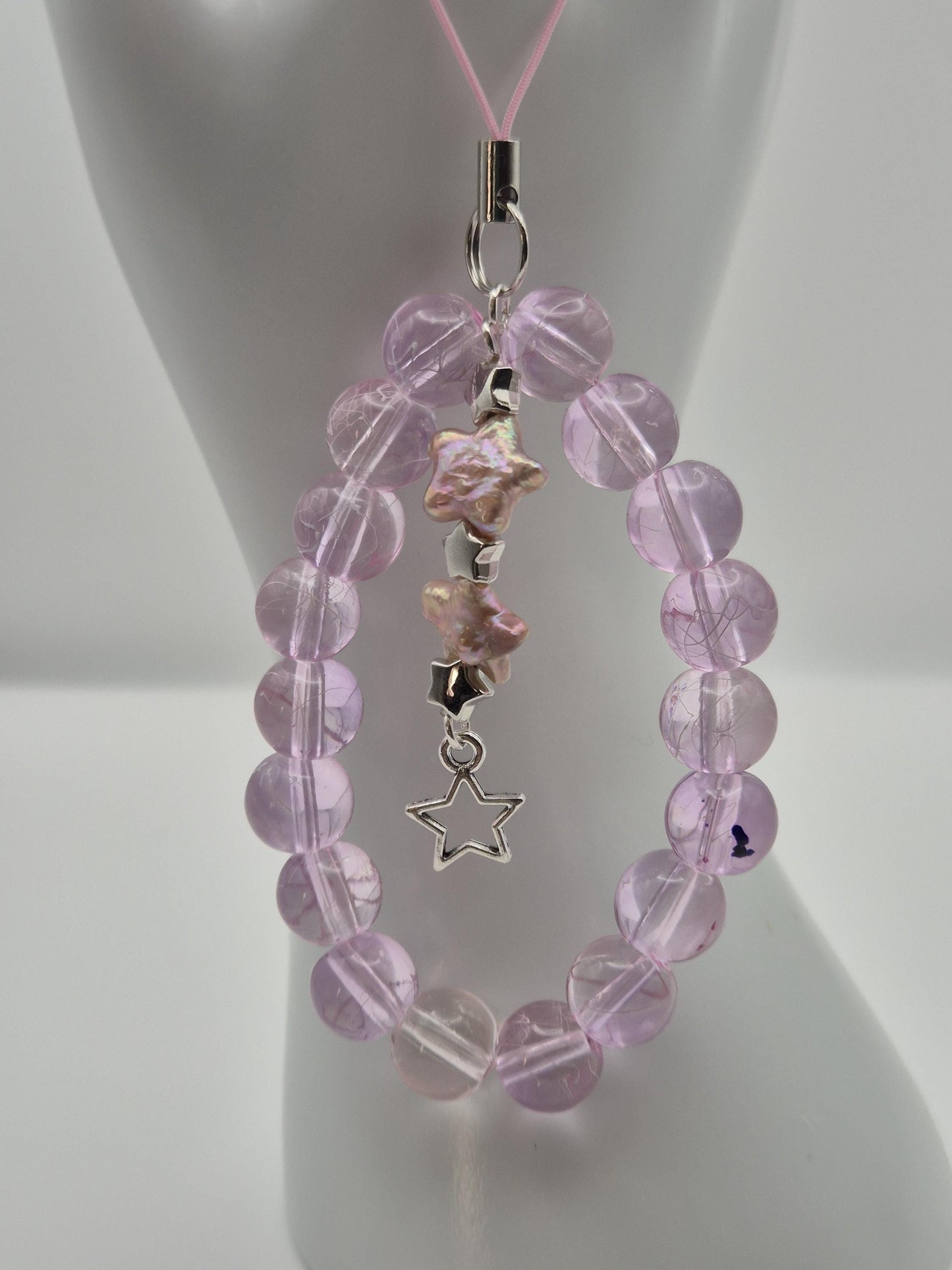 Shooting Star Pearl & Bead Phone Charm