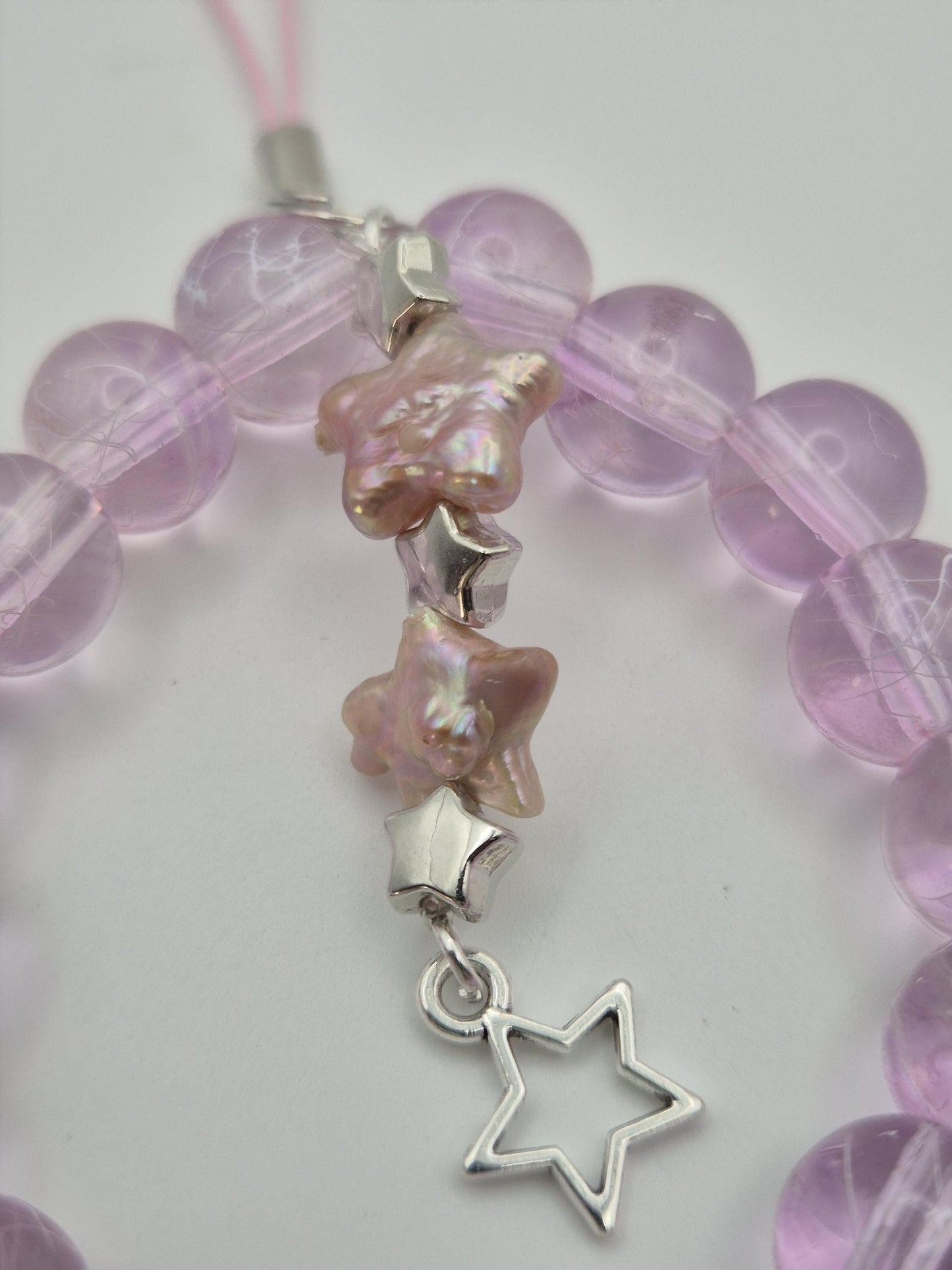 Shooting Star Pearl & Bead Phone Charm