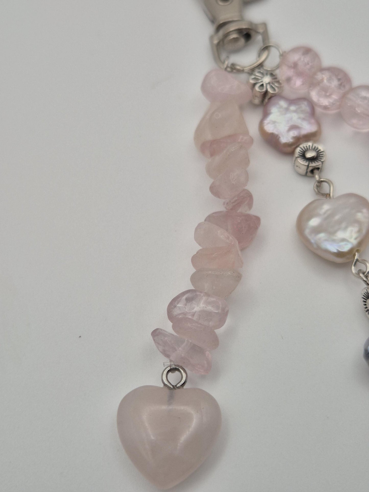 Pink Perfection Pearl & Quartz Bag Charm