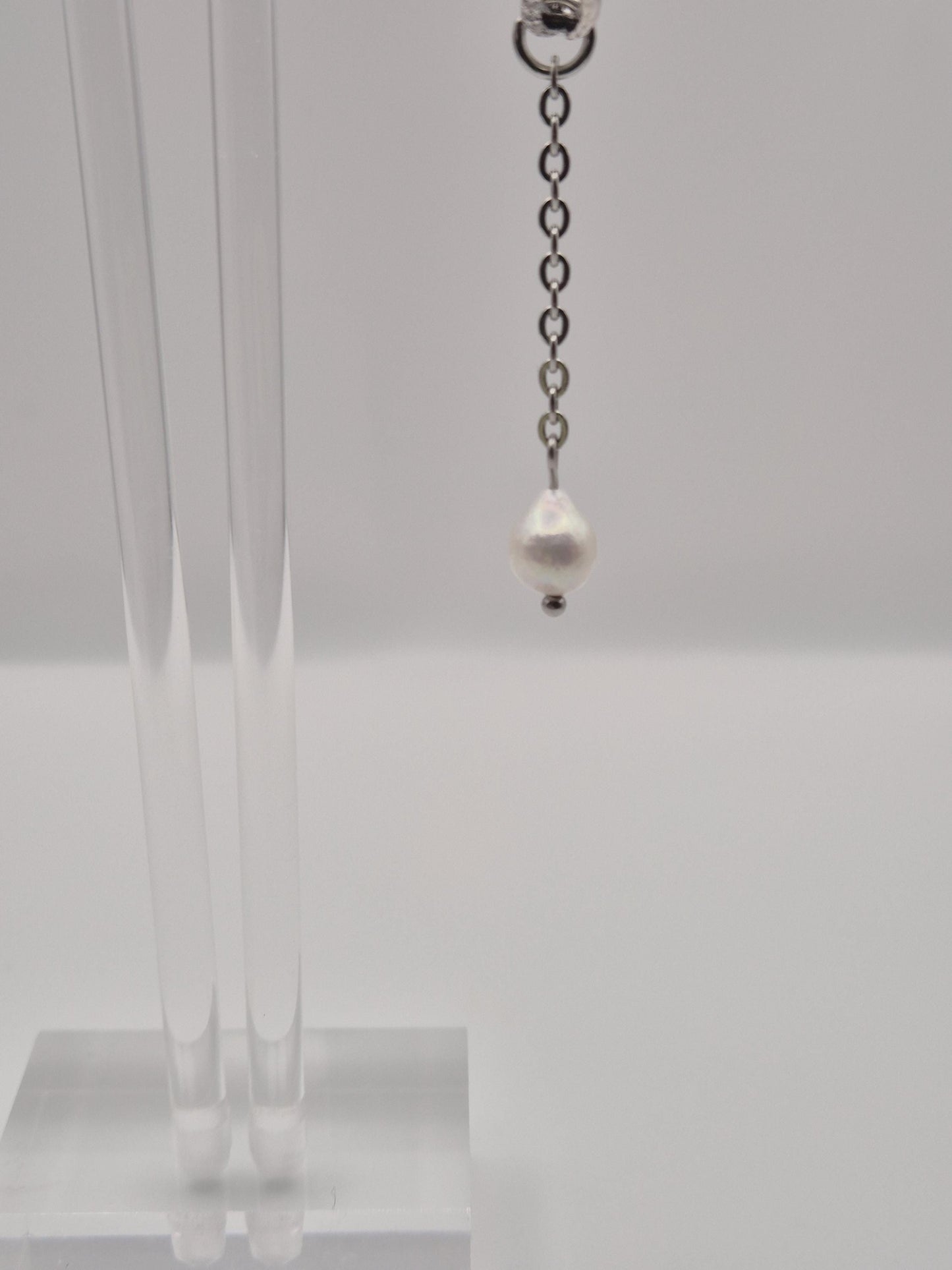 Dreaming Dragonfly Pearl Drop Hoops